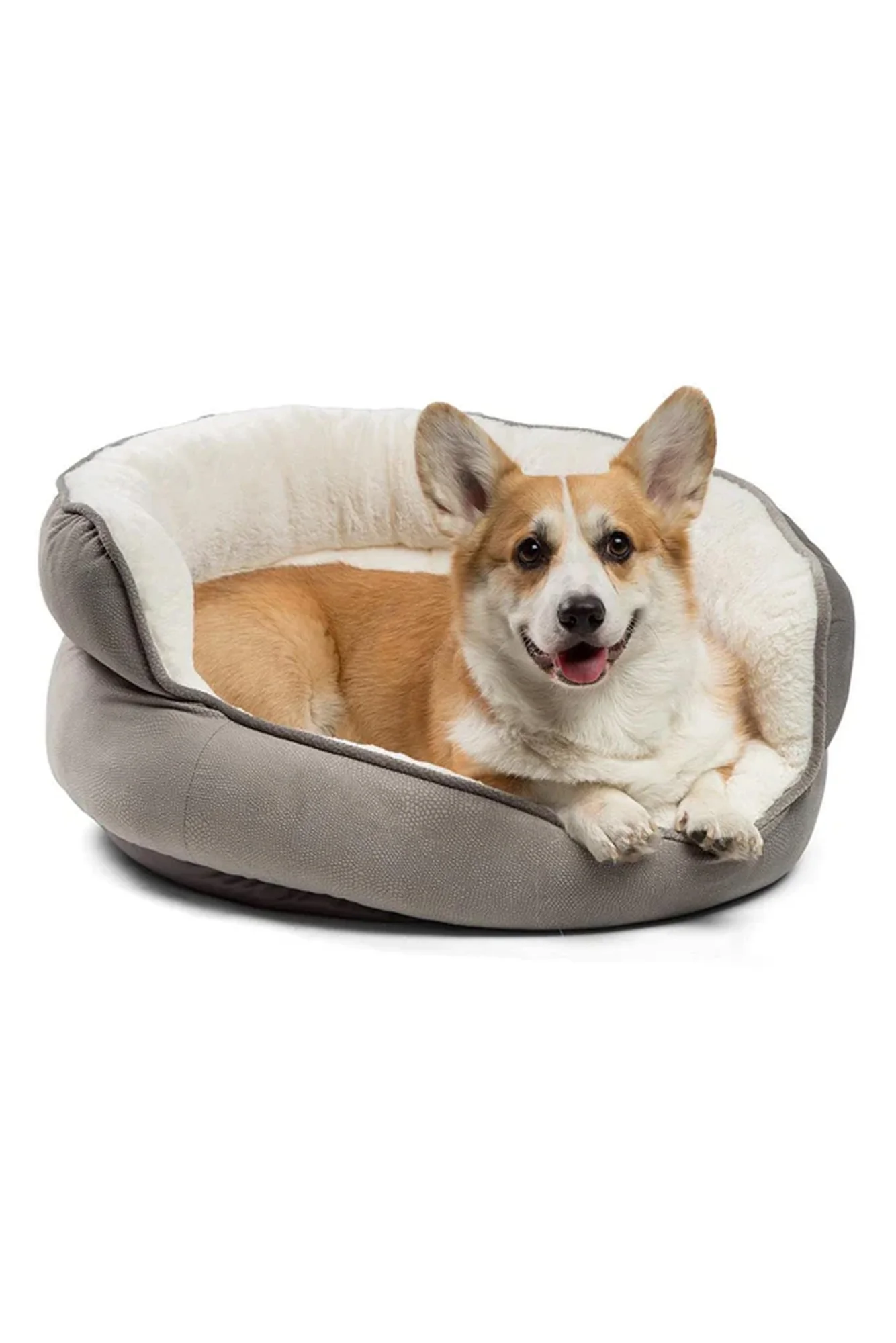 Best Friends Throne Ilan Cuddler Grey Pet Bed - Image 2