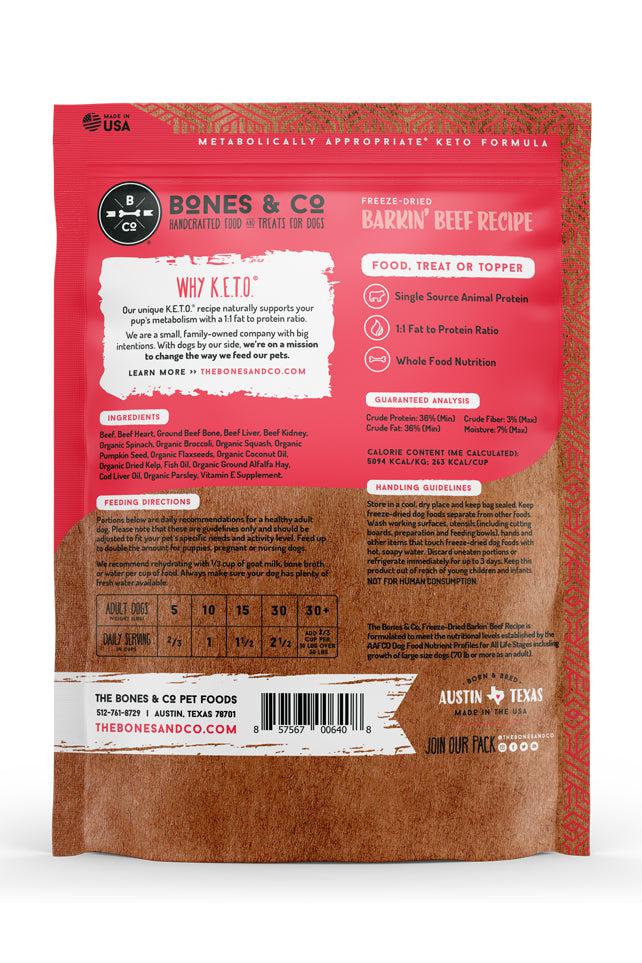 Bones and Co. Barkin' Beef Bites Freeze-Dried Dog Food - Image 2