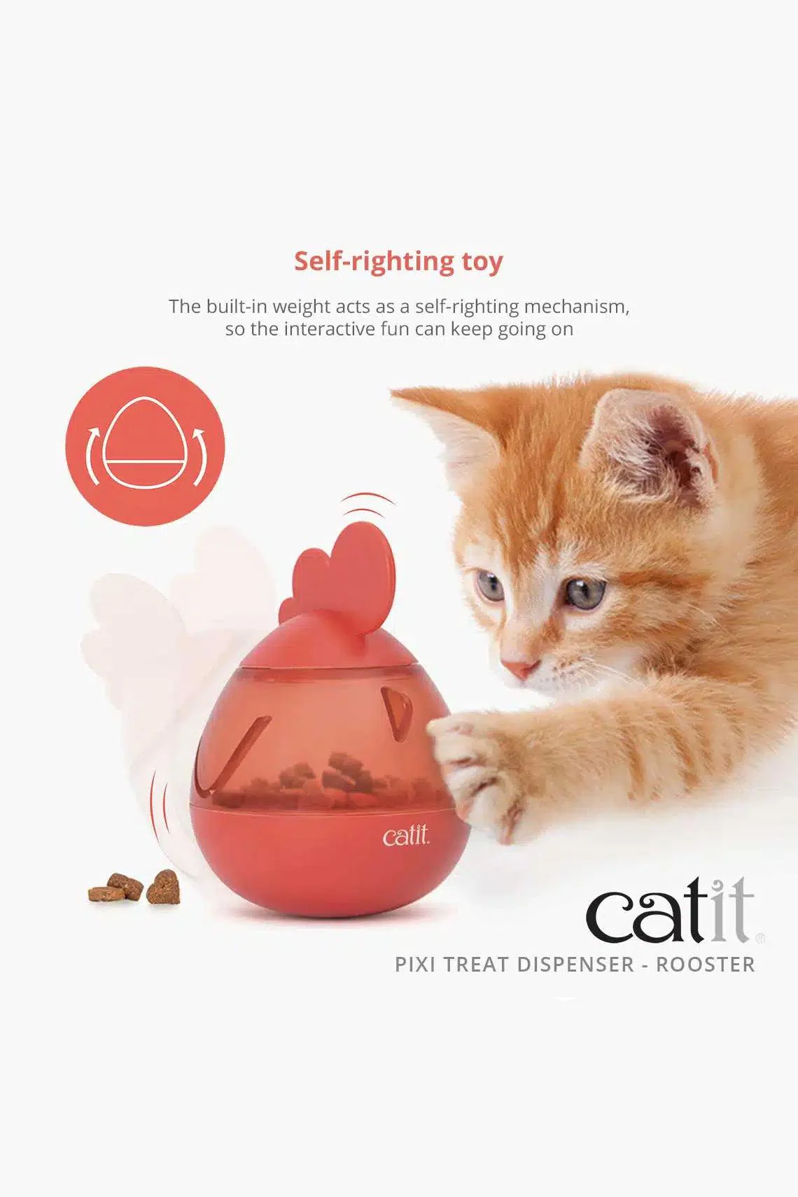 Catit Pixi Rooster Treat Dispenser for Cats - Image 2