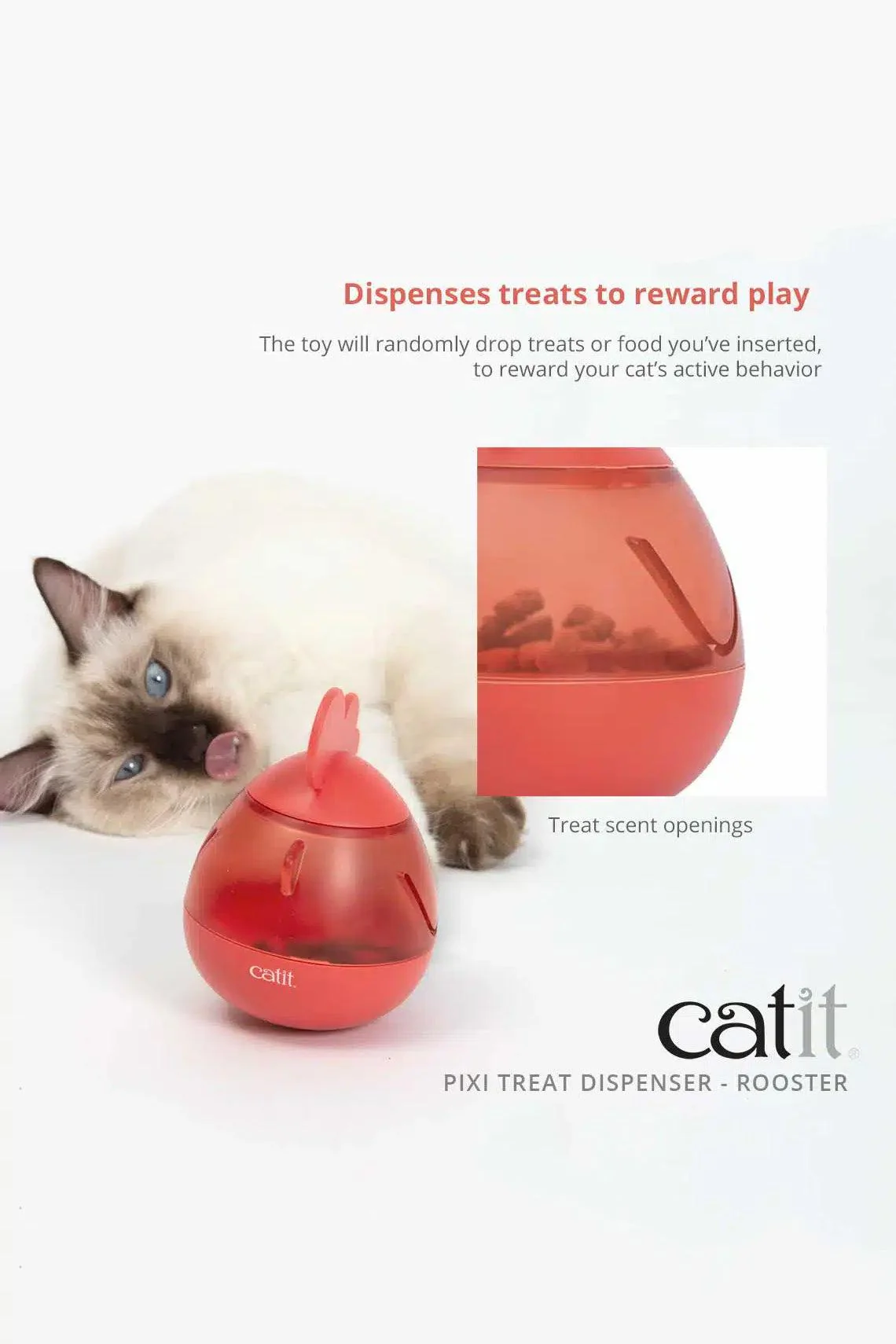 Catit Pixi Rooster Treat Dispenser for Cats - Image 3