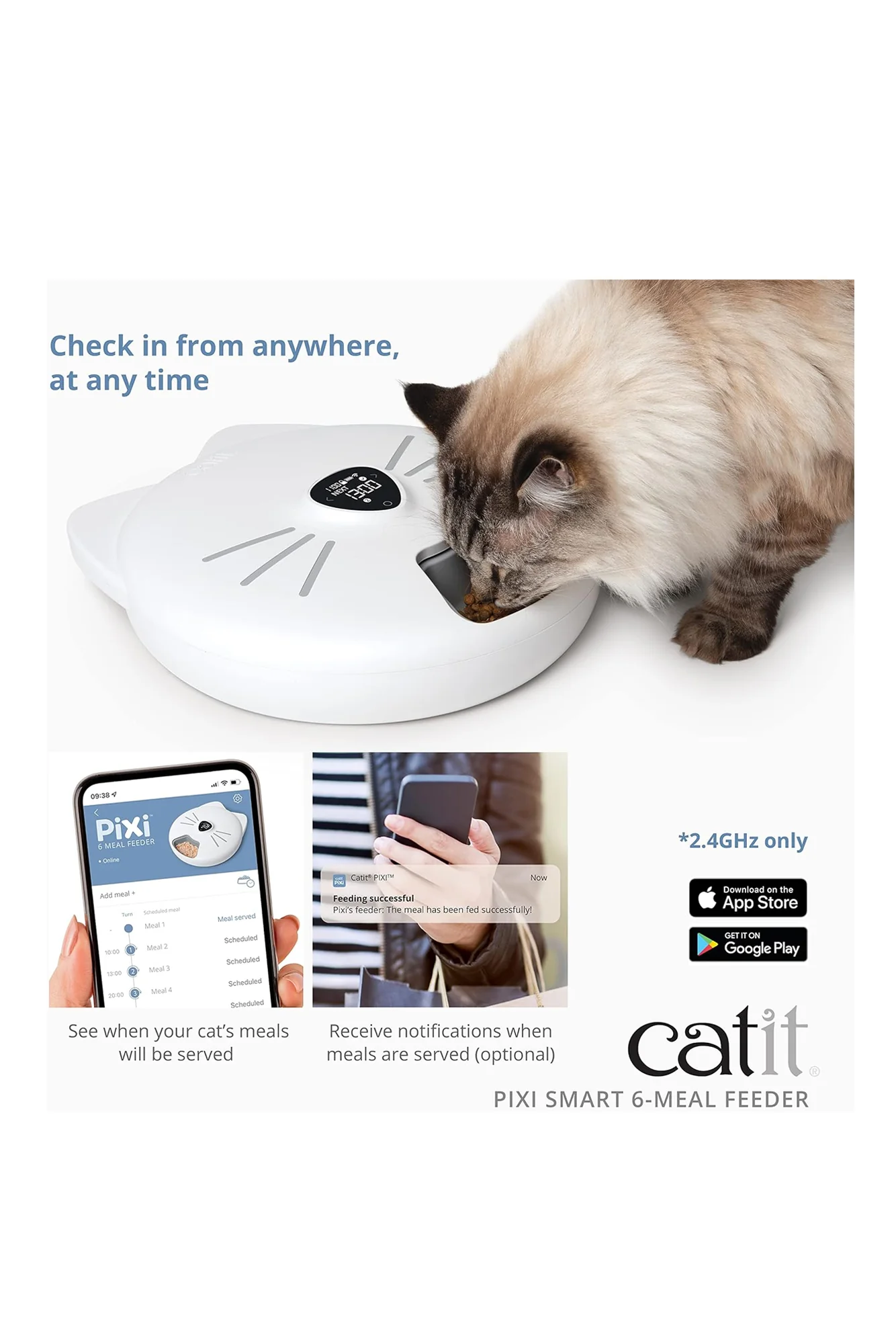 Catit Pixi Smart 6-Meal Cat Feeder - Image 4