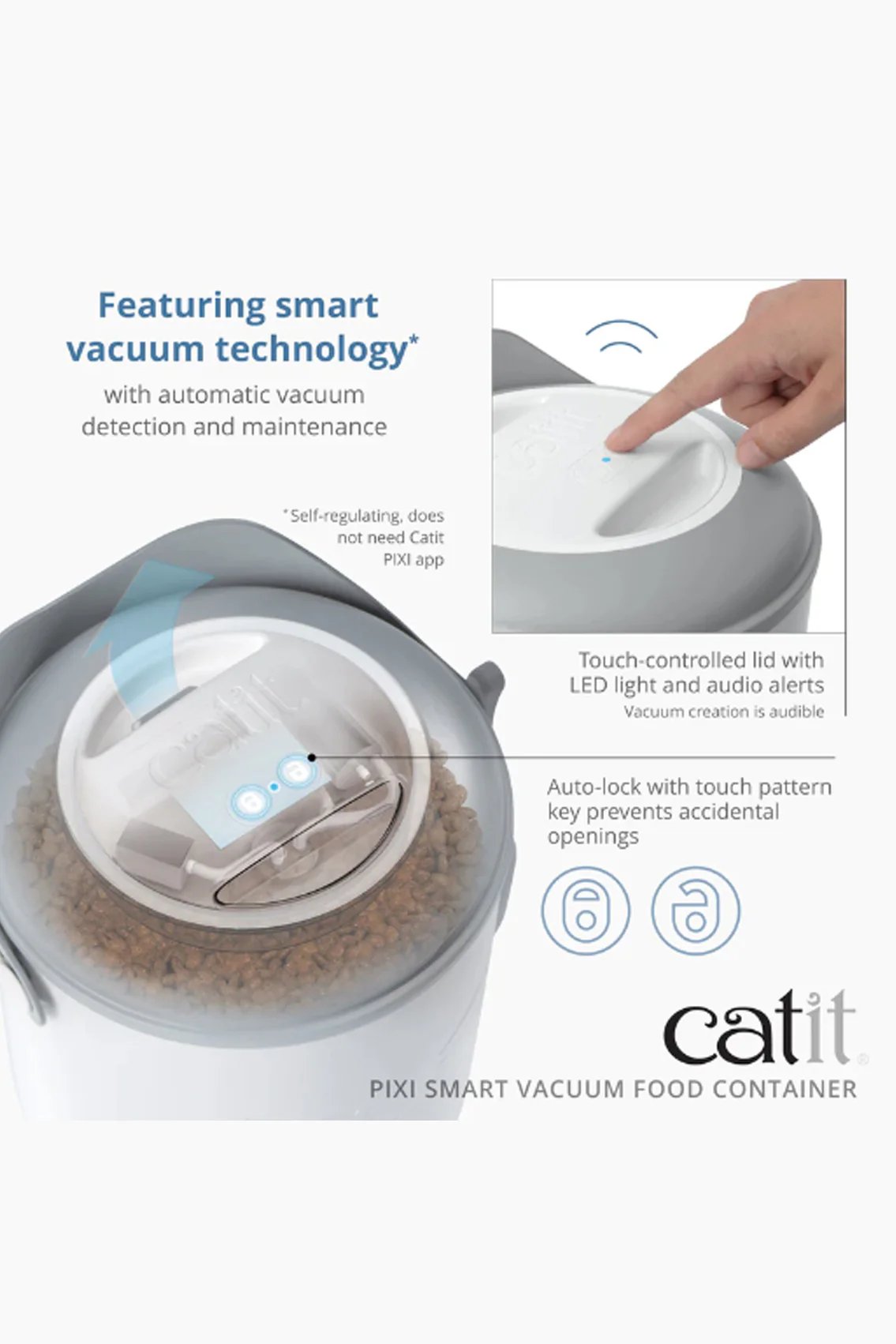 Catit Pixi Smart Vacuum Storage Container Cat - Image 2