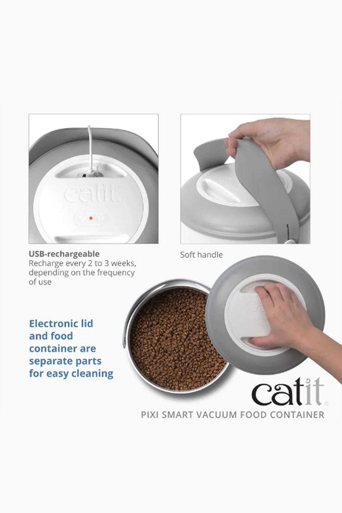Catit Pixi Smart Vacuum Storage Container Cat - Image 4