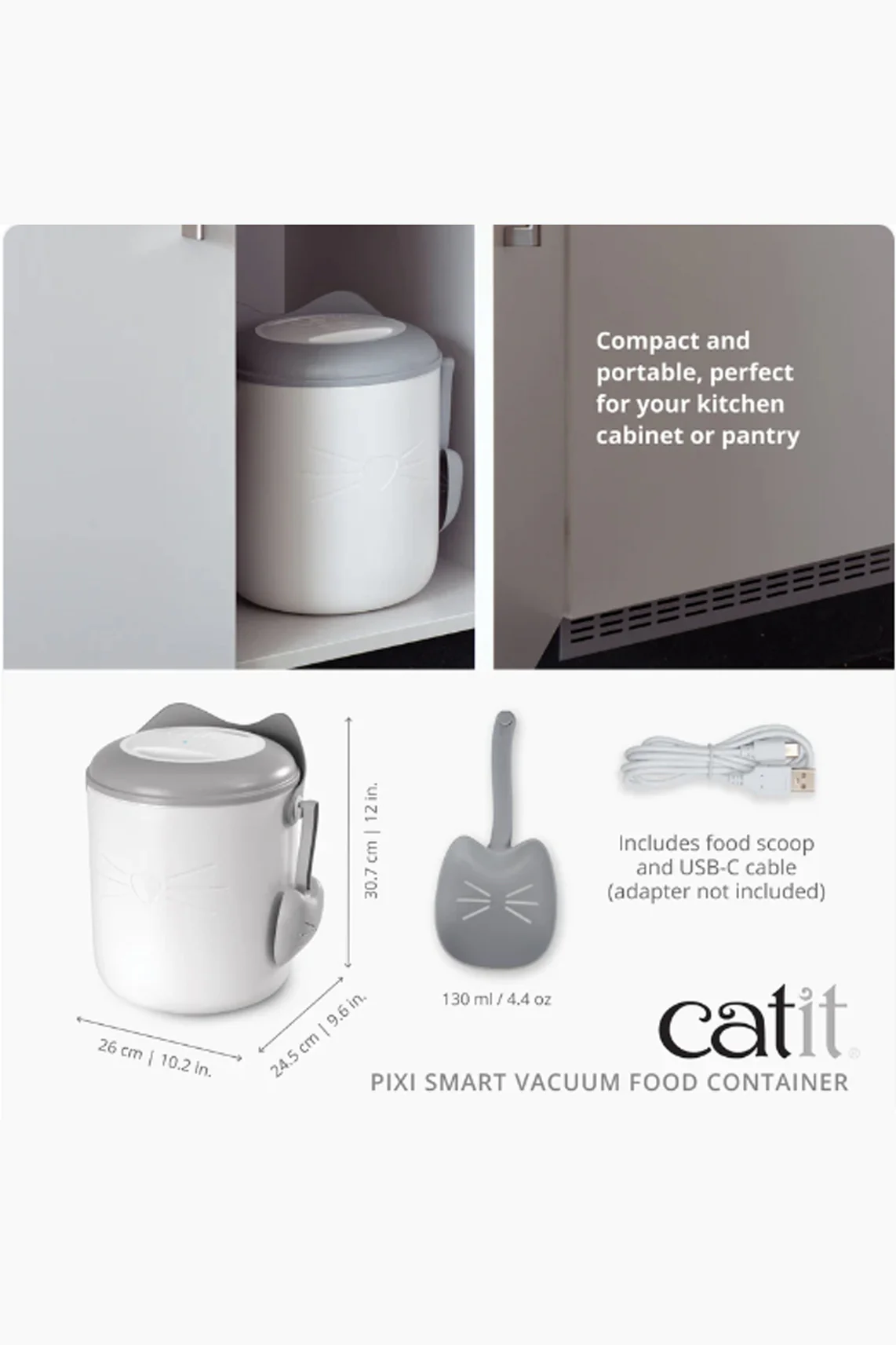 Catit Pixi Smart Vacuum Storage Container Cat - Image 5