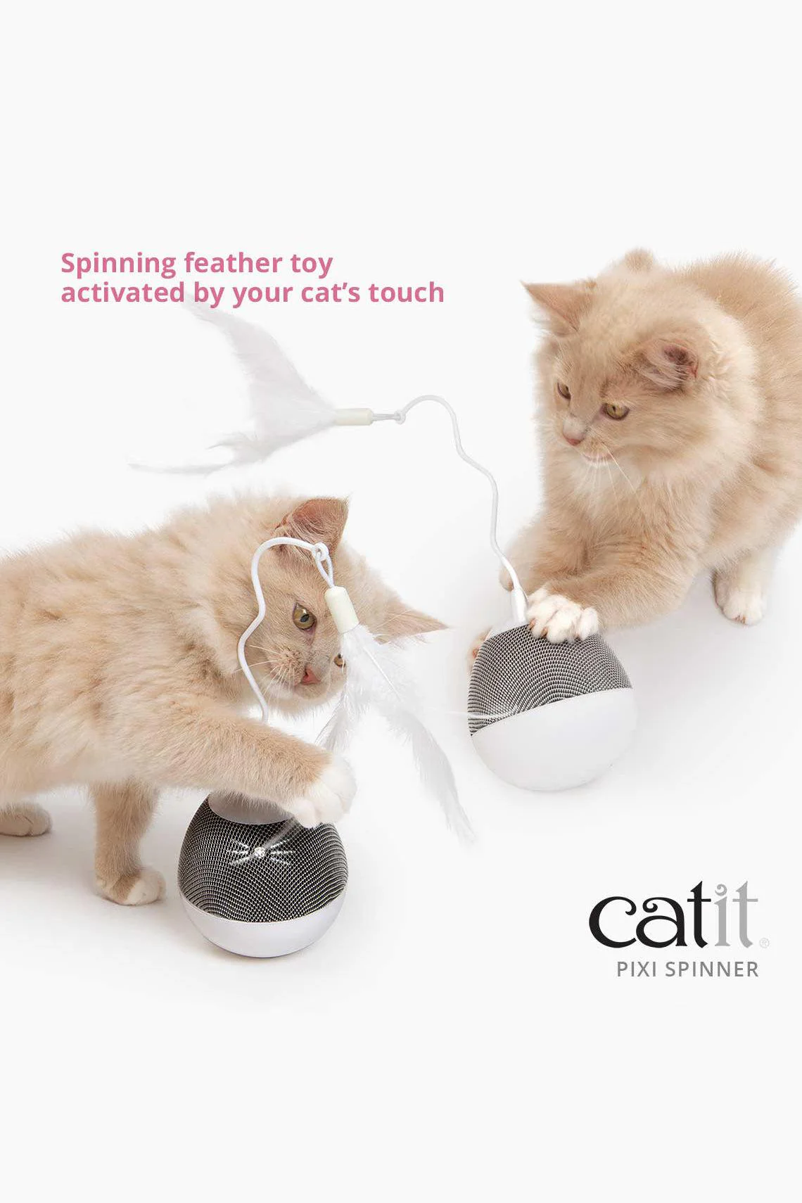 Catit Pixi Spinner Grey Electronic Cat Toy - Image 3