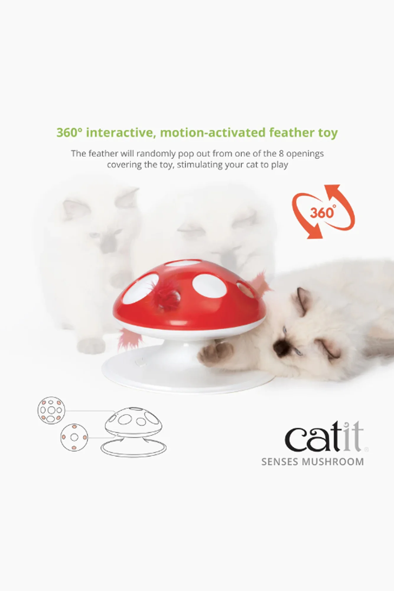 Catit Sense 2.0 Mushroom Cat Toy - Image 3
