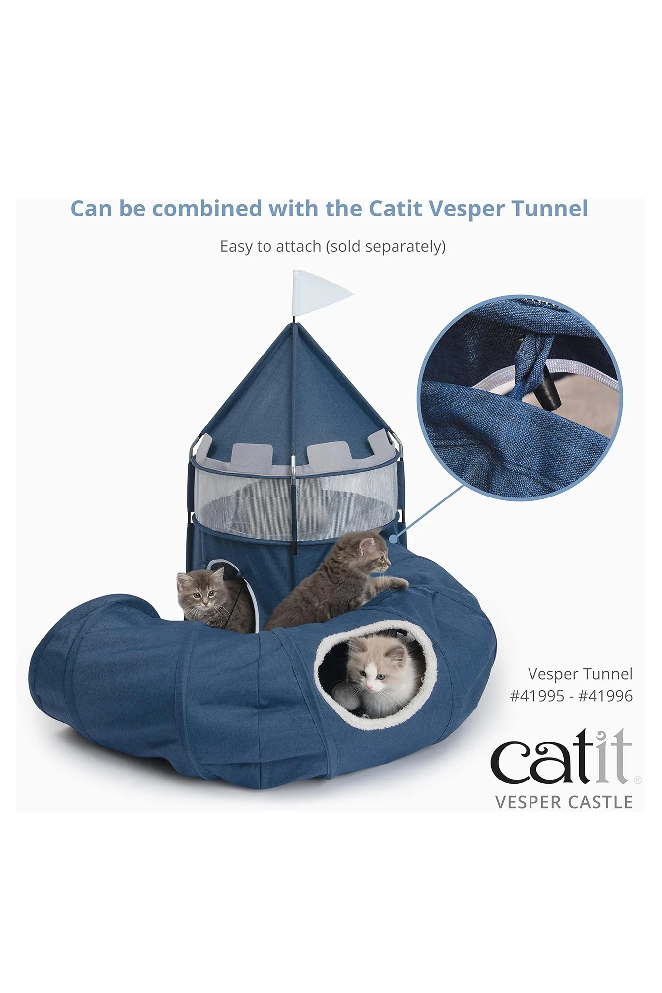 Catit Vesper Play Blue Castle for Cats - Image 3