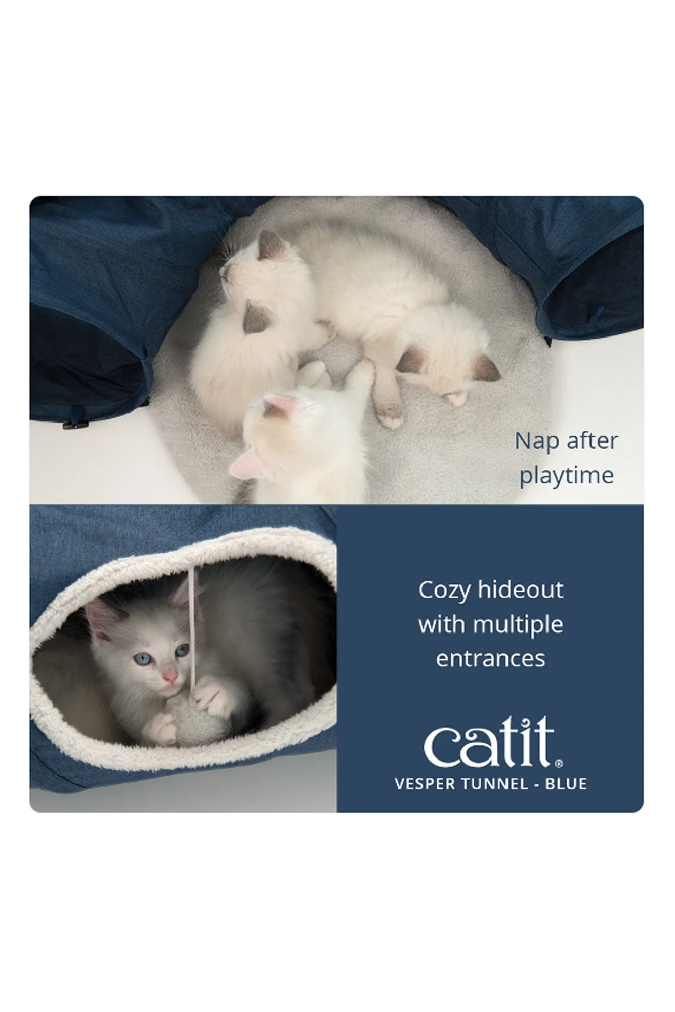 Catit Vesper Play Blue Tunnel for Cats - Image 3