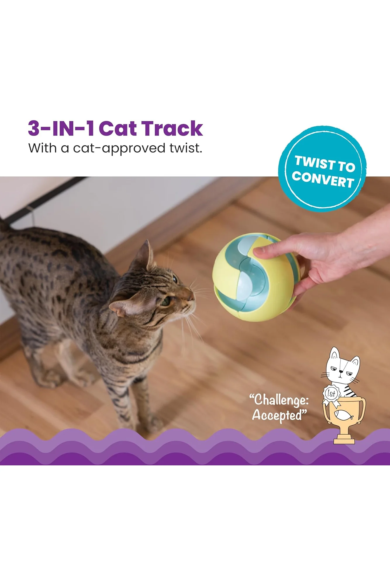 Catstages Twist-A-Ball Track Cat Toy - Image 2
