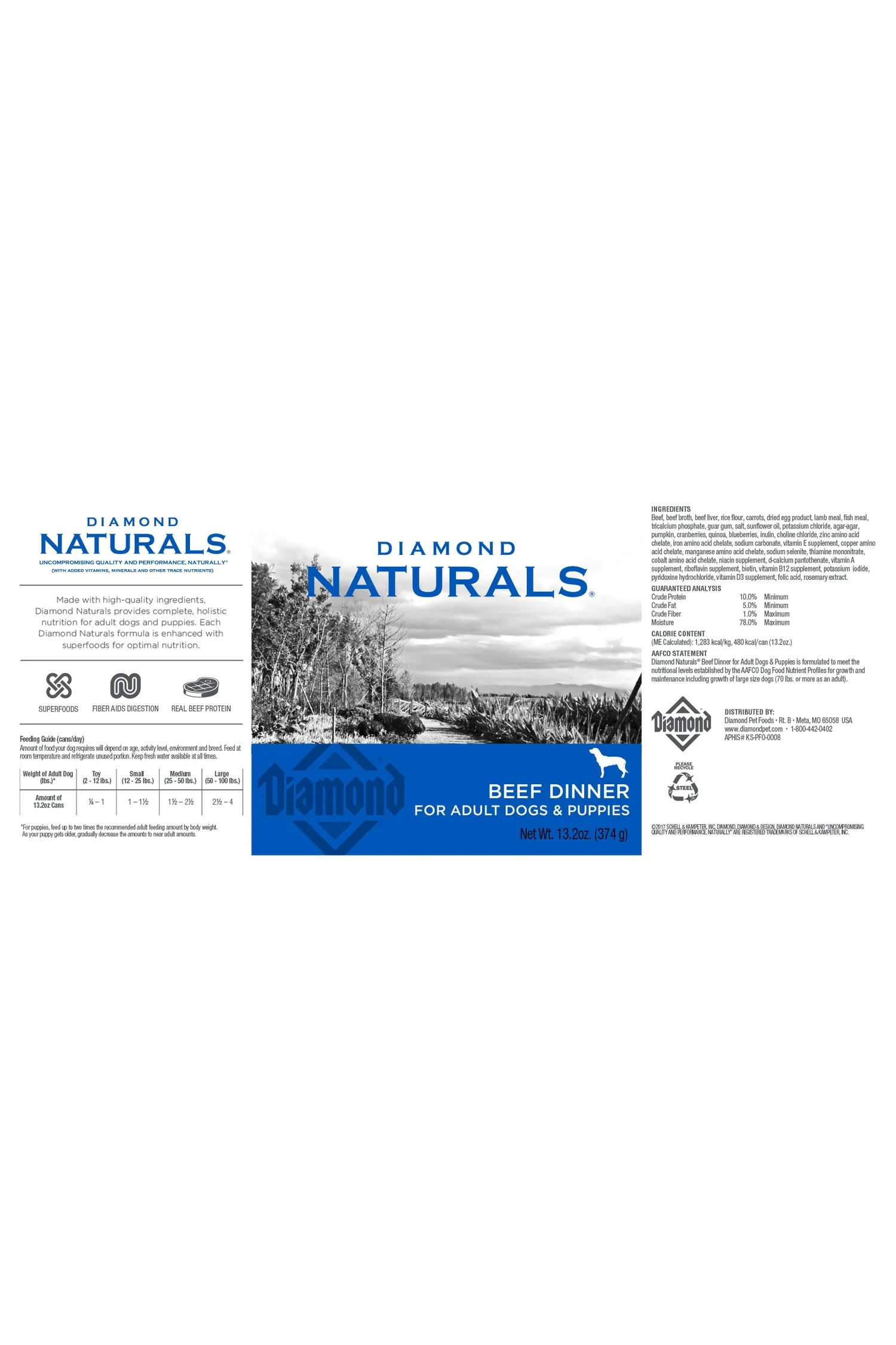 Diamond Naturals Beef Dinner Wet Dog Food - Image 2