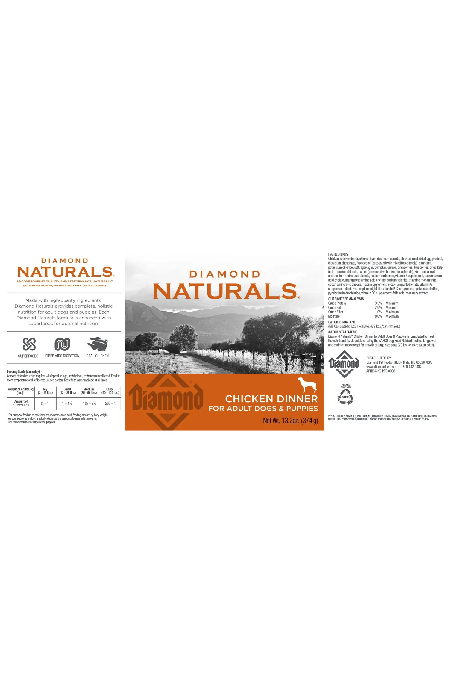 Diamond Naturals Chicken Dinner Wet Dog Food - Image 2