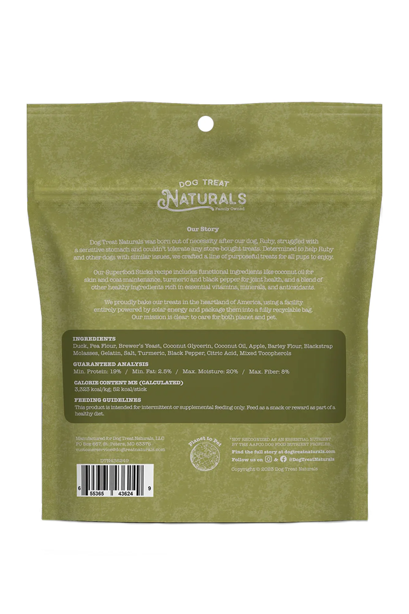Dog Treat Naturals Duck and Apple Sticks Dog Treats - Image 2
