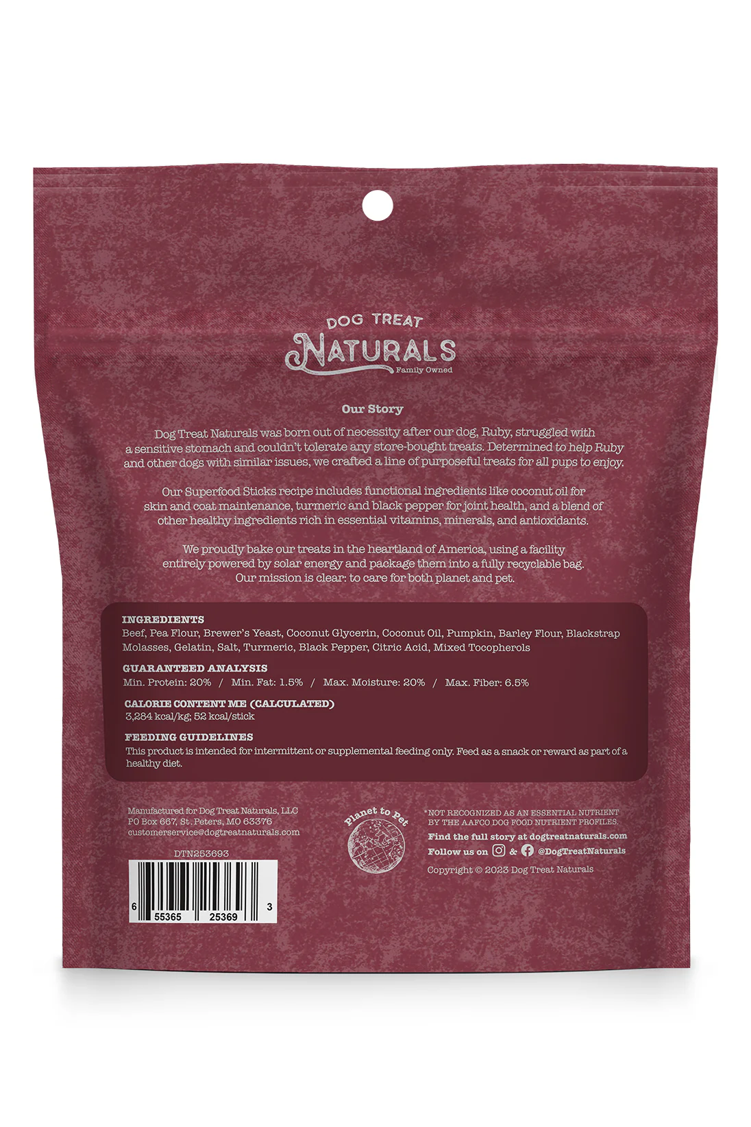 Dog Treat Naturals Beef and Pumpkin Sticks Dog Treats - Image 2
