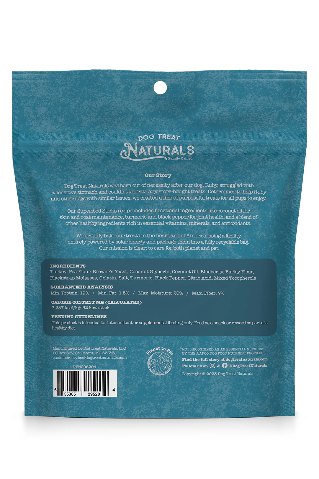 Dog Treat Naturals Turkey and Blueberry Sticks Dog Treats - Image 2