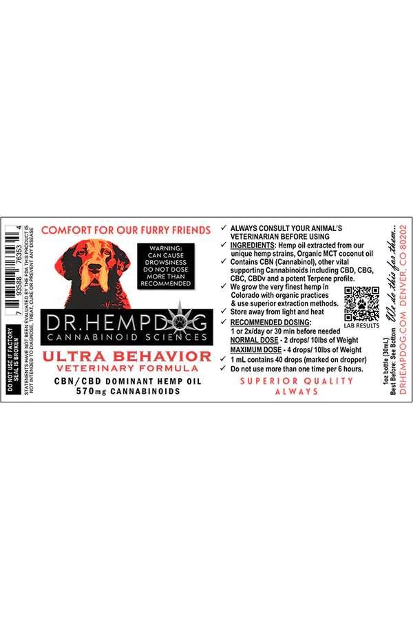 Dr. Hempdog Ultra Behavior Dog Supplement - Image 2
