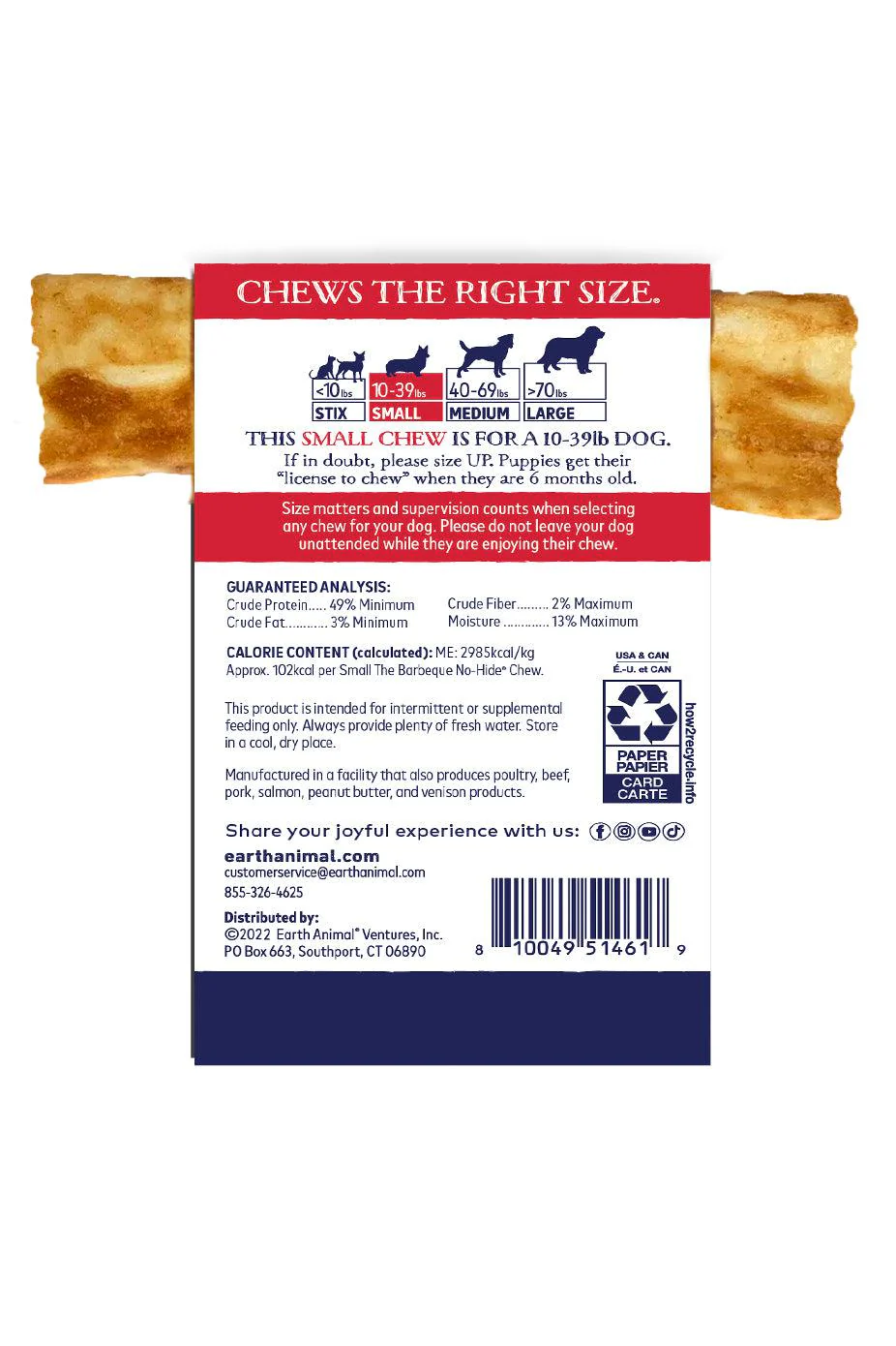 Earth Animal No-Hide Barbecue Smoked Chicken and Turkey Chews - Image 2