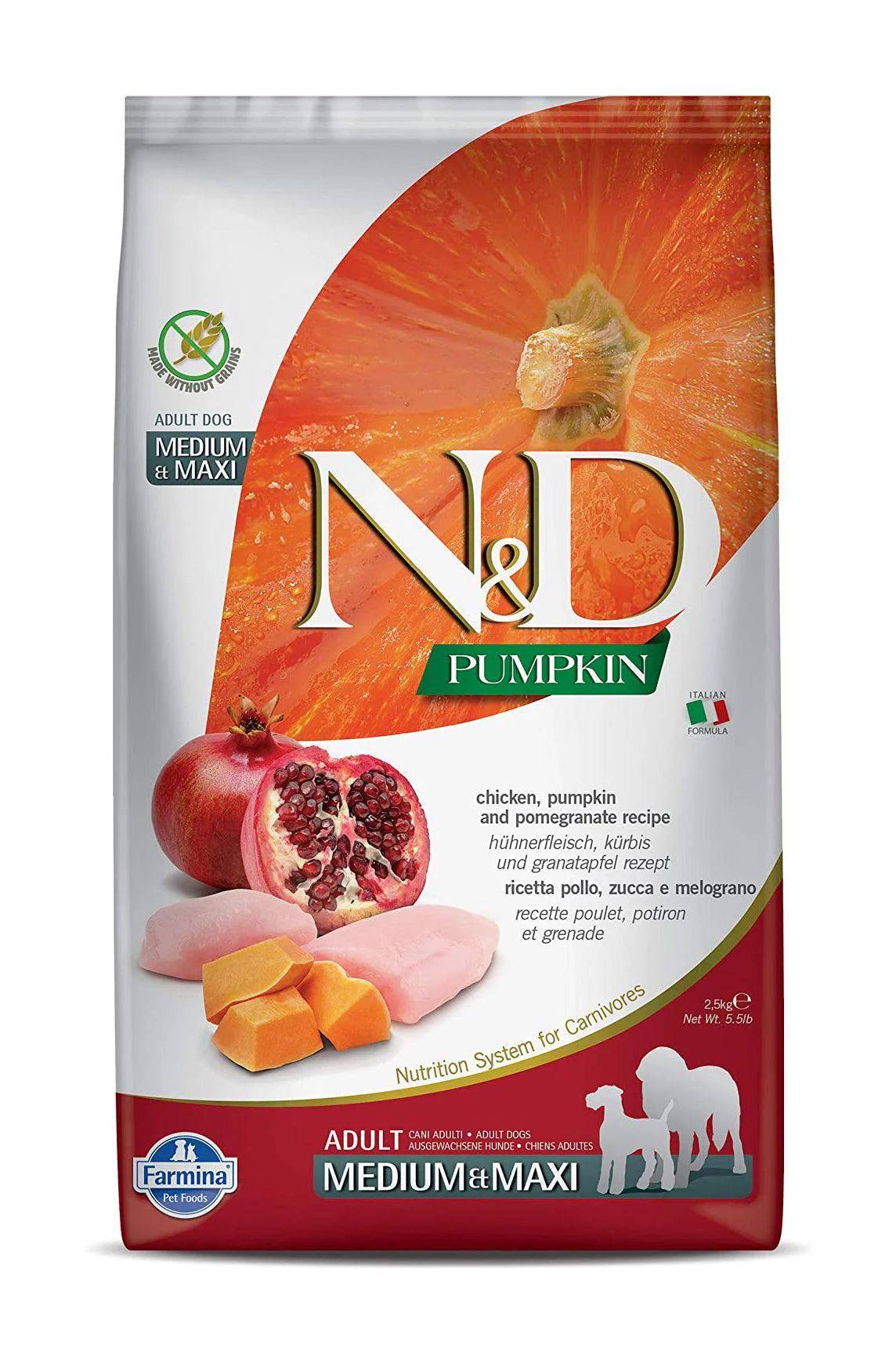 Farmina N&D Pumpkin Chicken and Pomegranate Med/Maxi Dry Dog Food
