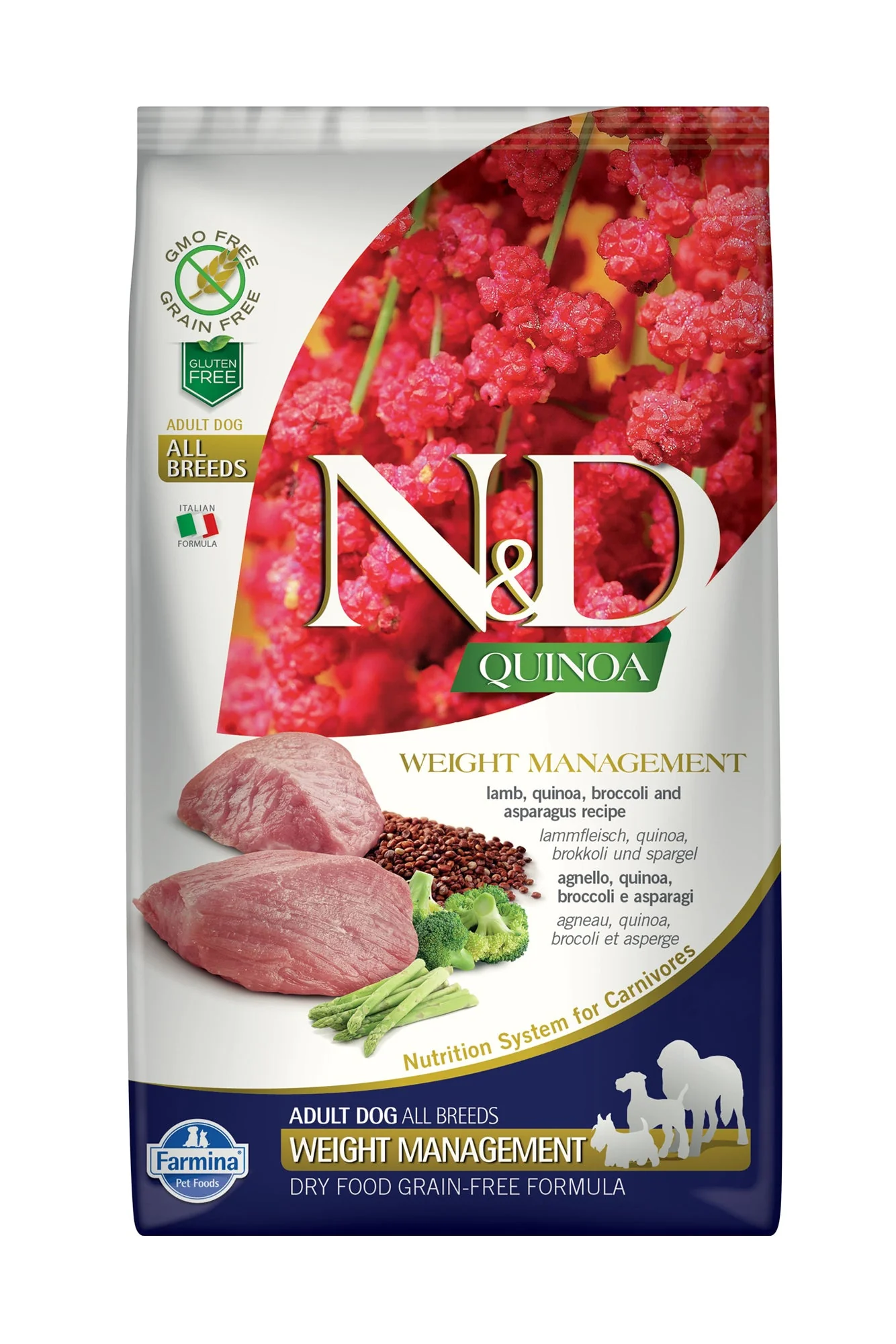 Farmina N&D Quinoa Weight Management Lamb Med/Maxi Dry Dog Food - Image 2