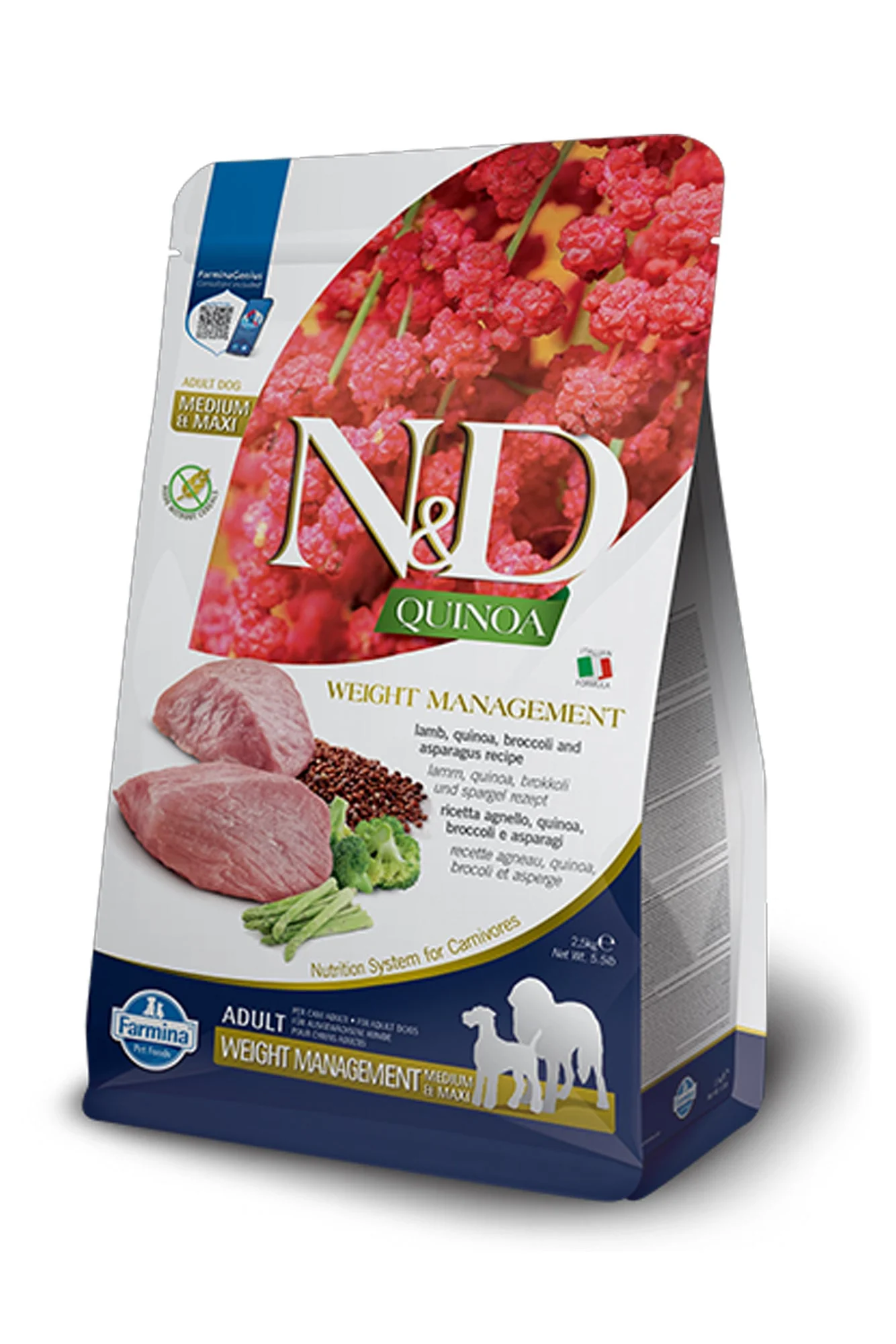 Farmina N&D Quinoa Weight Management Lamb Med/Maxi Dry Dog Food - Image 3