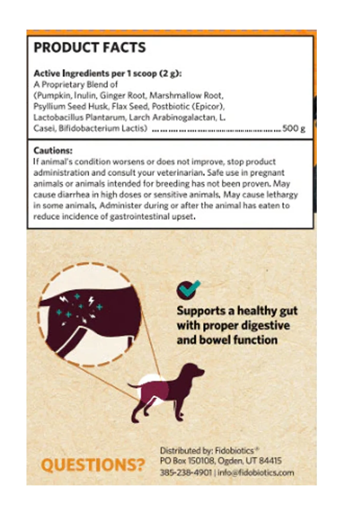 Fidobiotics Smooth Move Digestive Dog Supplement - Image 2