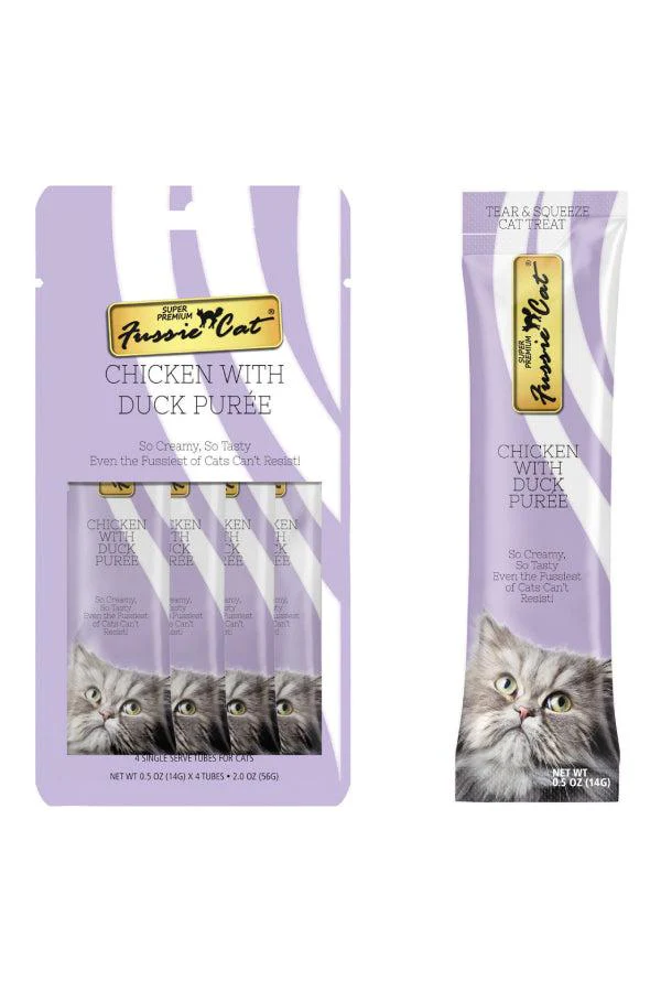 Fussie Cat Chicken and Duck Puree Cat Treats