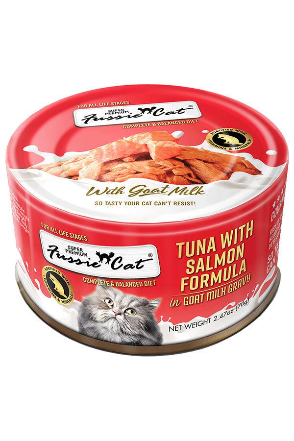 Fussie Cat Tuna and Salmon in Goat Milk Wet Cat Food