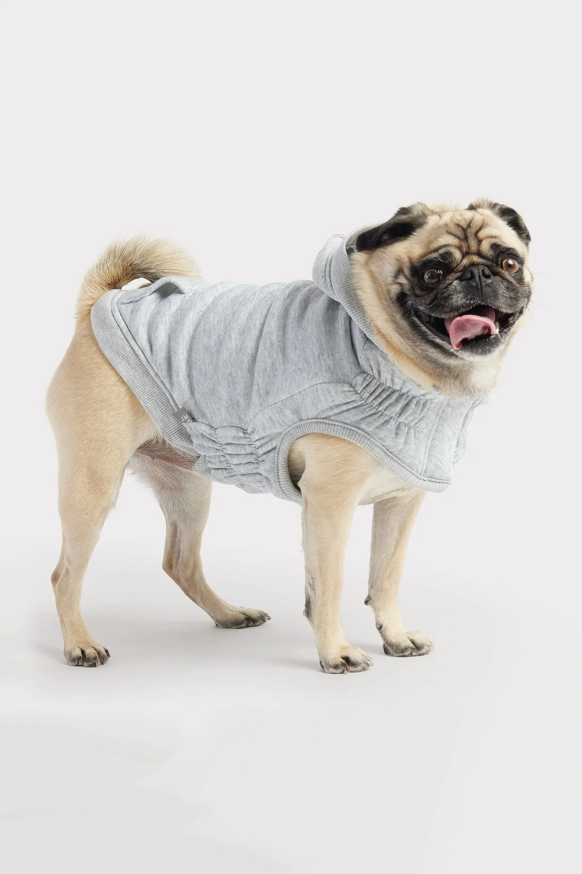 GF Pet Elasto-Fit Urban Heather Grey Dog Hoodie - Image 3