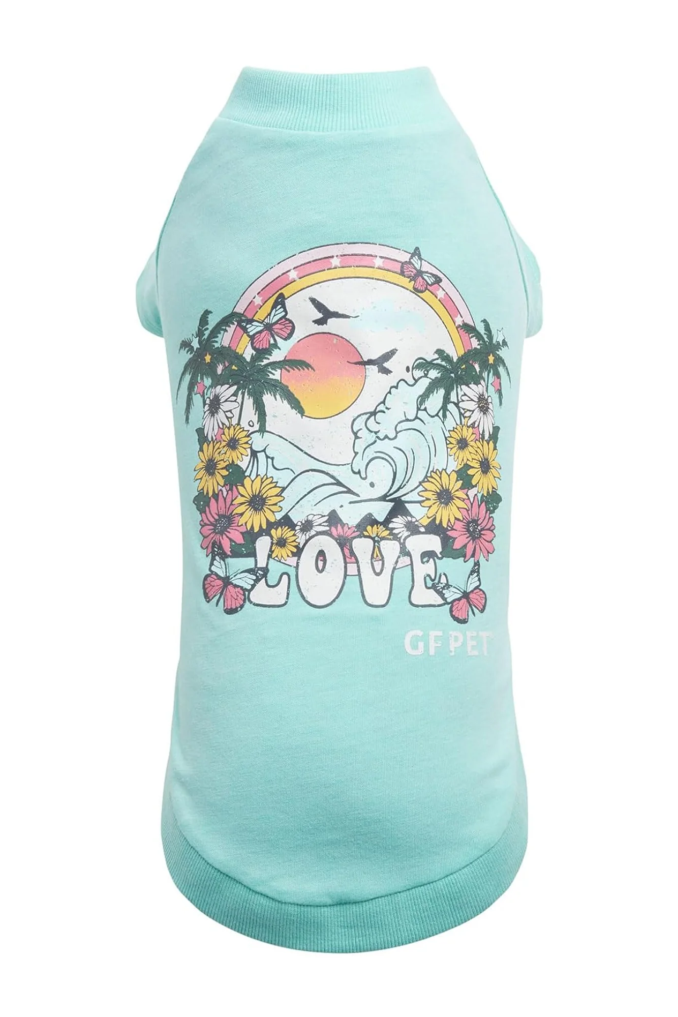 GF Pet Heather Aqua Graphic Tee