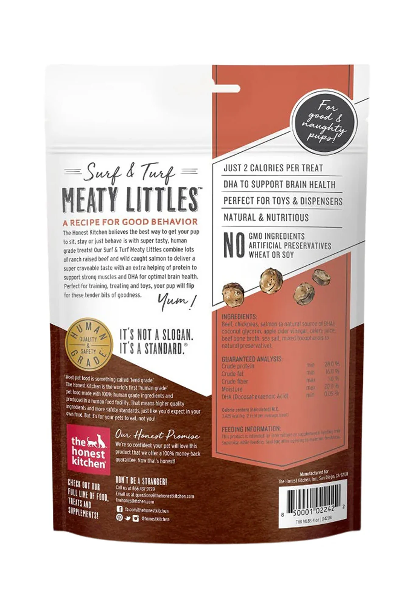 The Honest Kitchen Surf and Turf Meaty Littles Beef and Salmon Dog Treats - Image 2