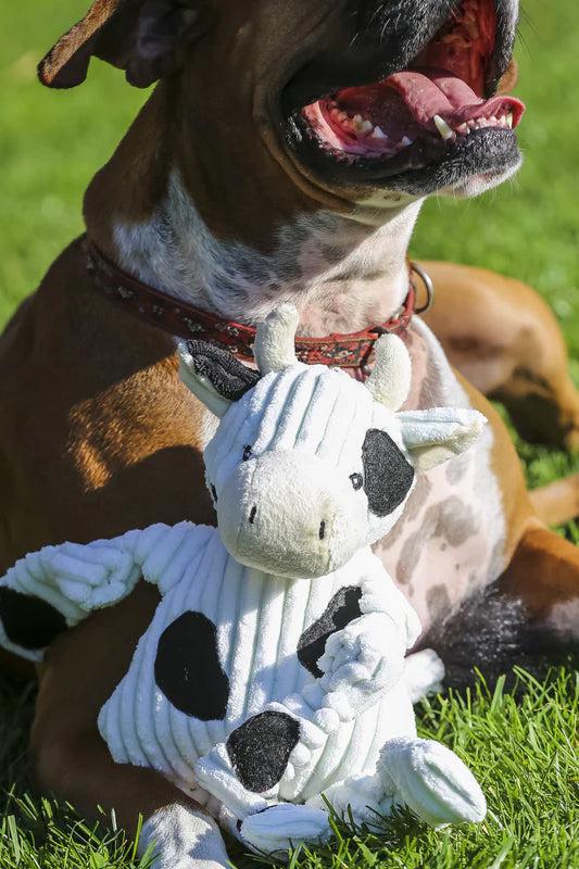 Hugglehounds Cow Knottie Plush Dog Toy - Image 2