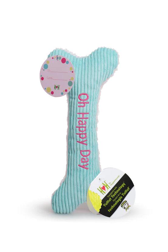 HuggleHounds Oh Happy Day Bone Dog Toy - Image 3