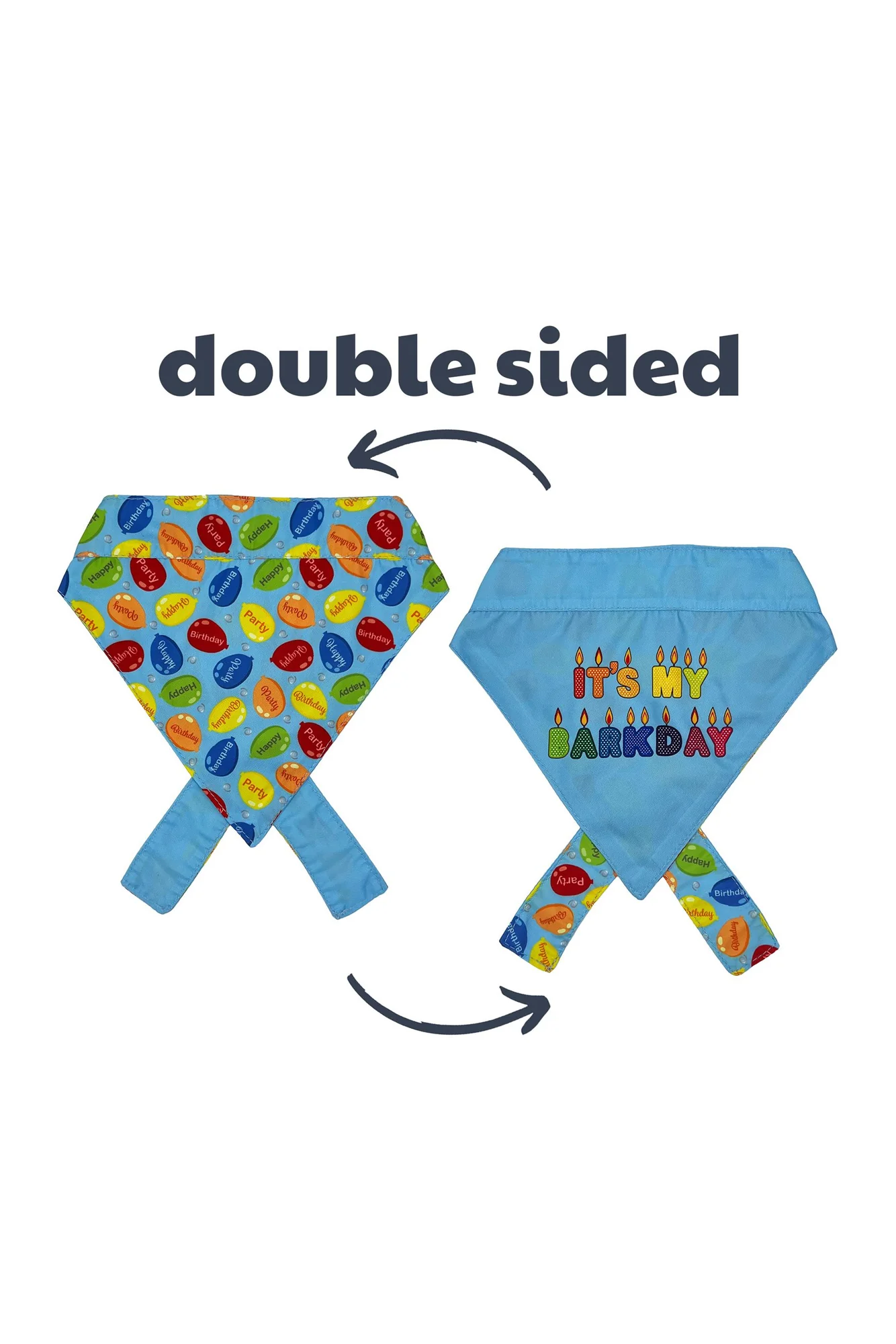 Huxley and Kent Party Time Blue Bandana - Image 5