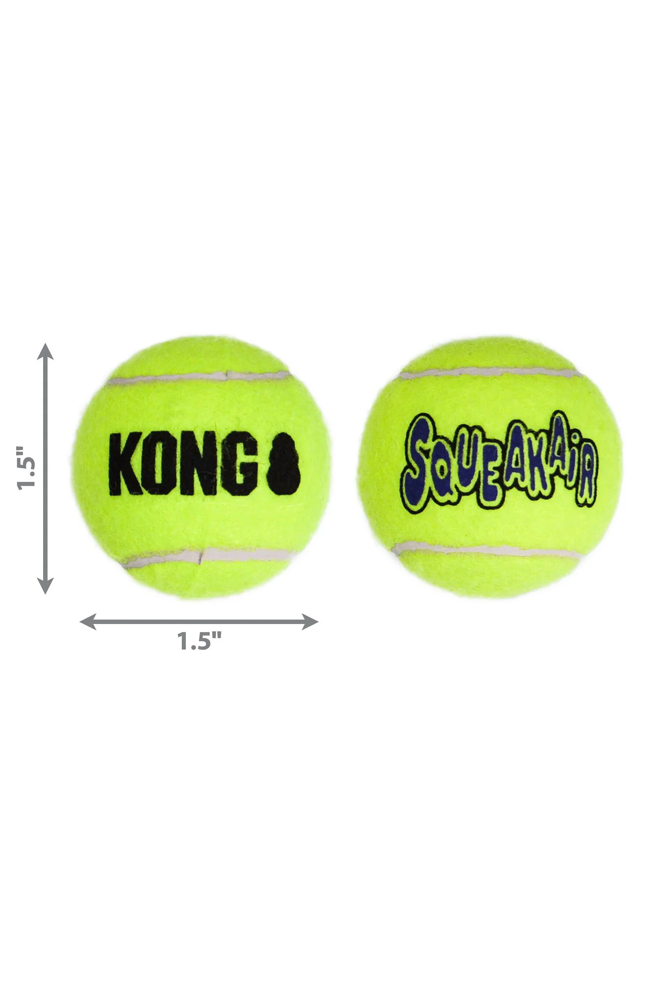 Kong SqueakAir Tennis Ball Dog Toys, 3 Pack - Image 2