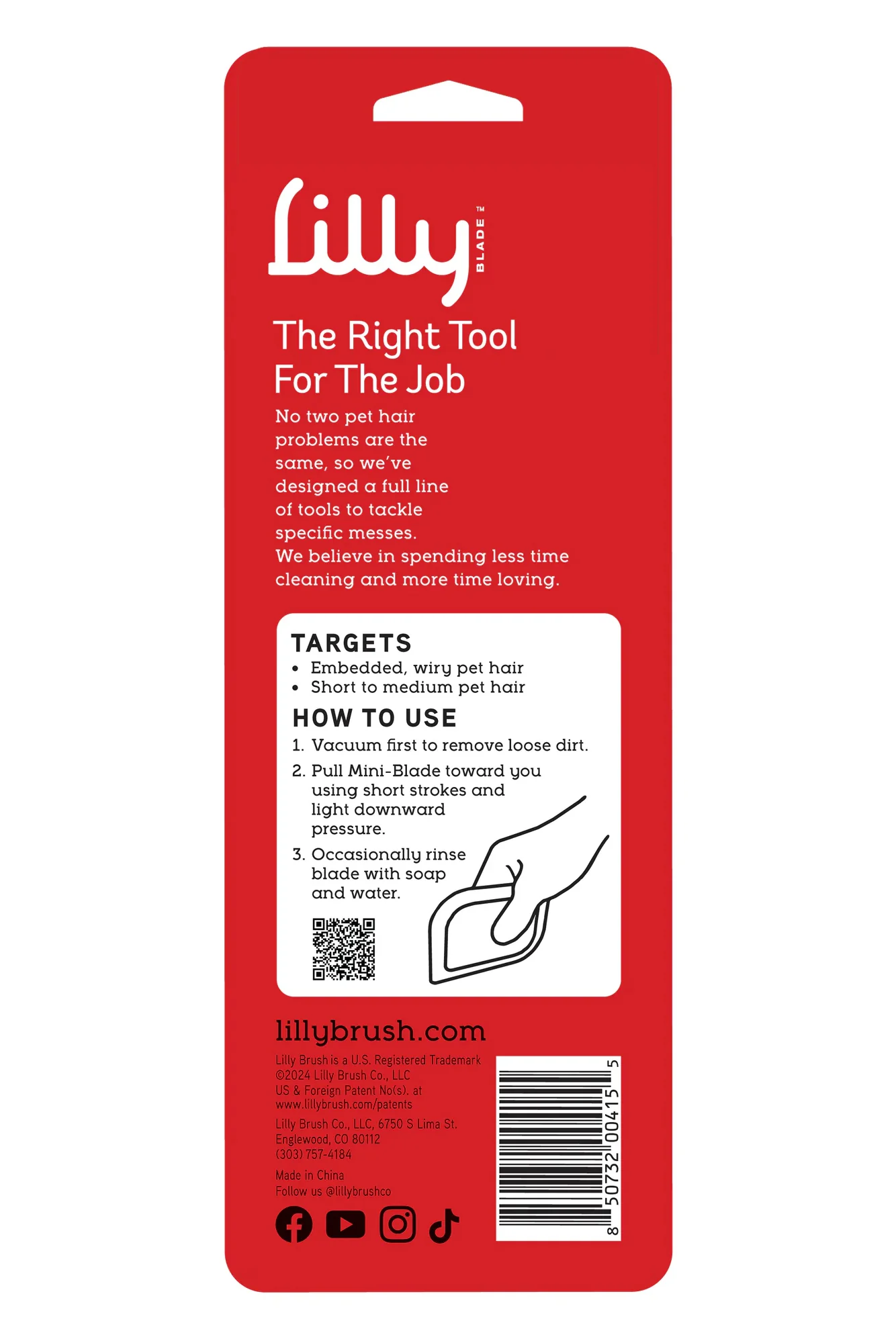 Lilly Brush Mini Pet Hair Detailer - Image 3