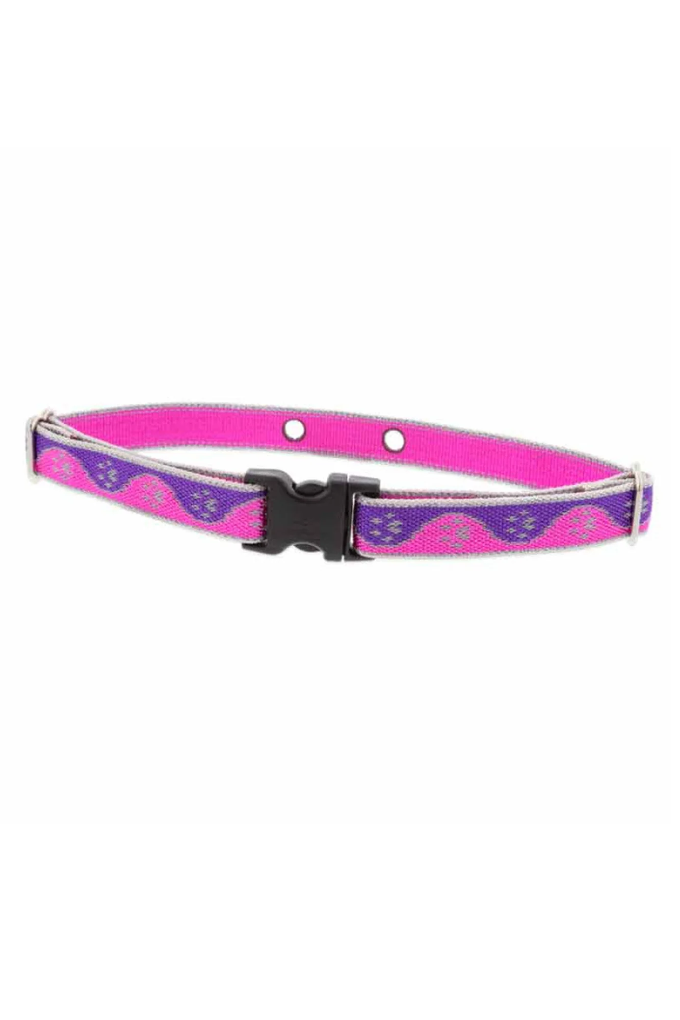 LupinePet Reflective Pink Paw Dog Collar