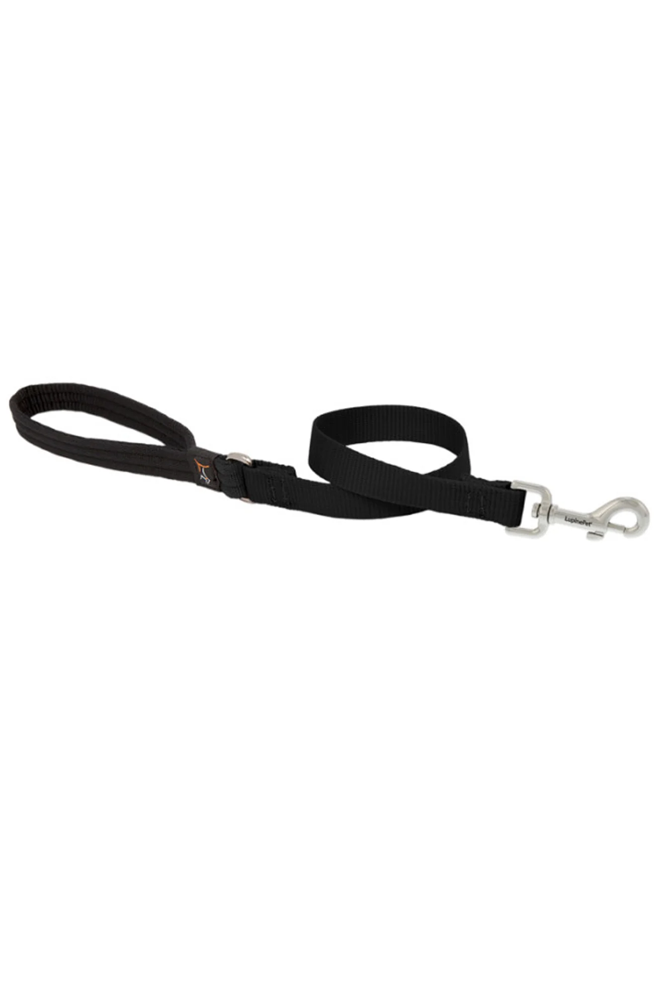 LupinePet Basic Solids Black 2ft Dog Leash