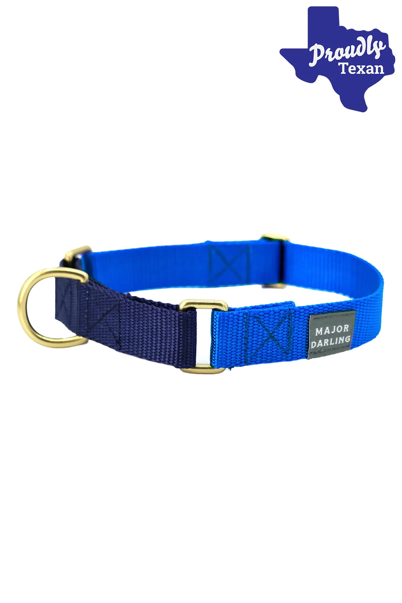 Major Darling Cobalt And Navy Dog Martingale Collar