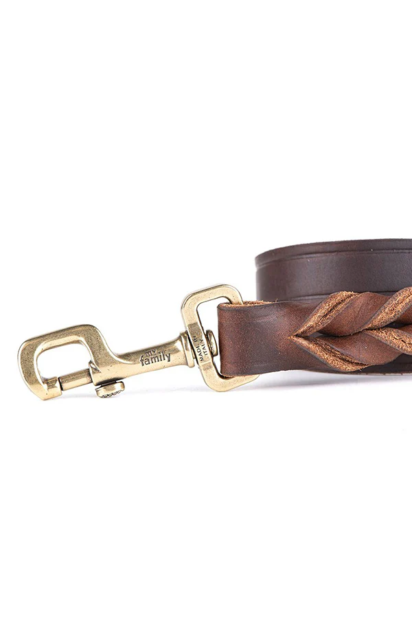My Family Ascot Brown Leather Dog Leash - Image 3