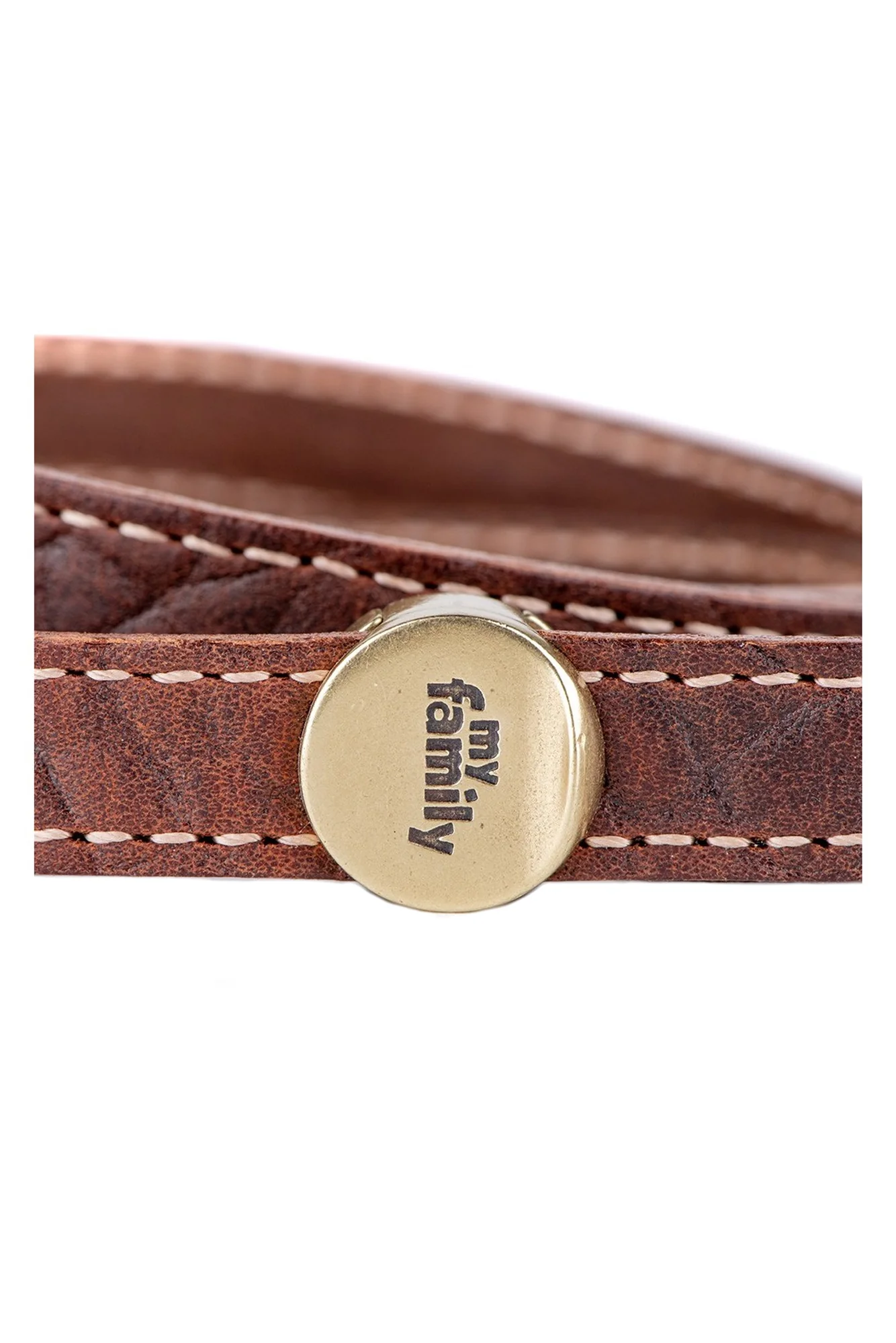 My Family El Paso Italian Brown Leather Dog Leash - Image 2