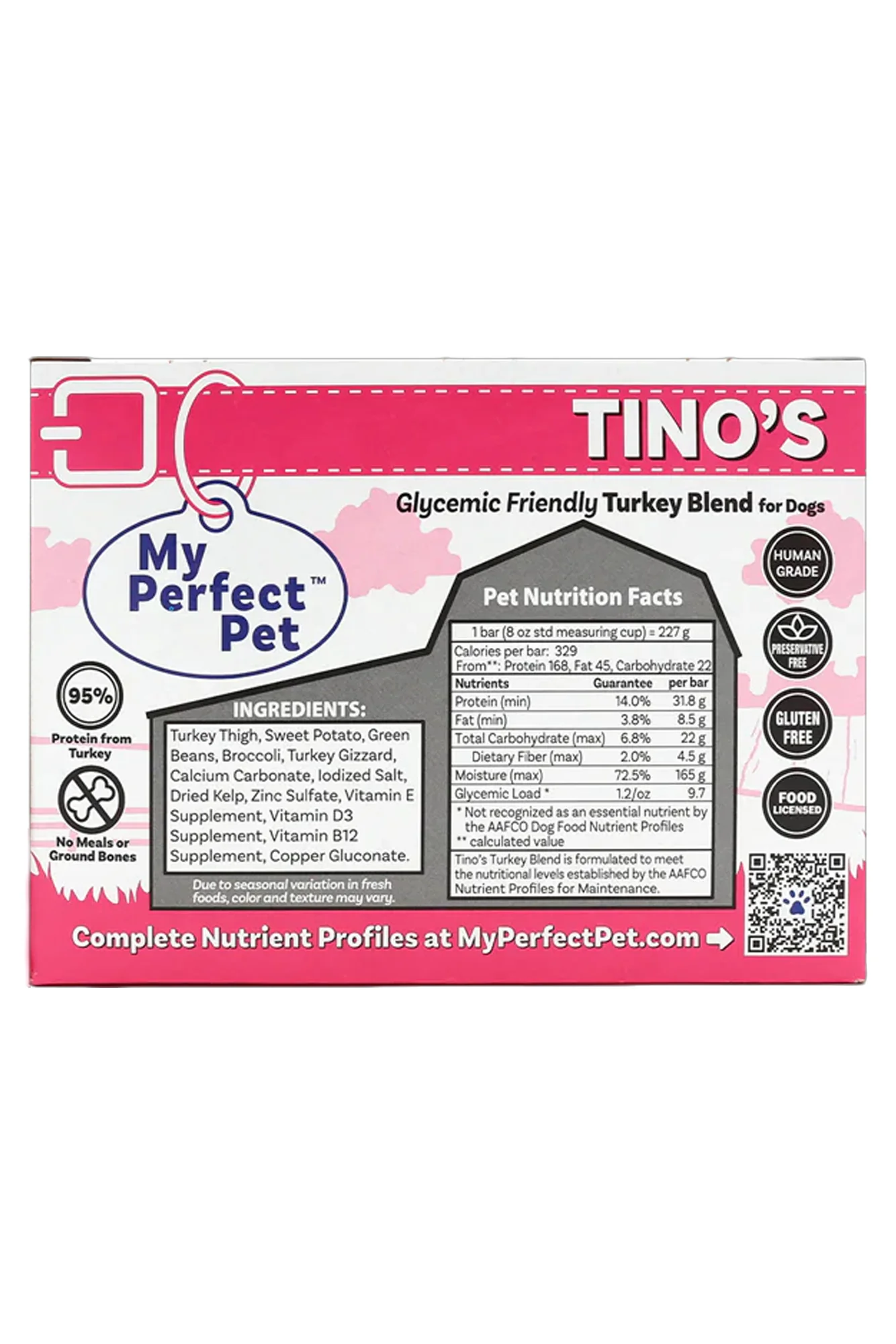 My Perfect Pet Low Glycemic Tino's Turkey Gently Cooked Dog Food - Image 2