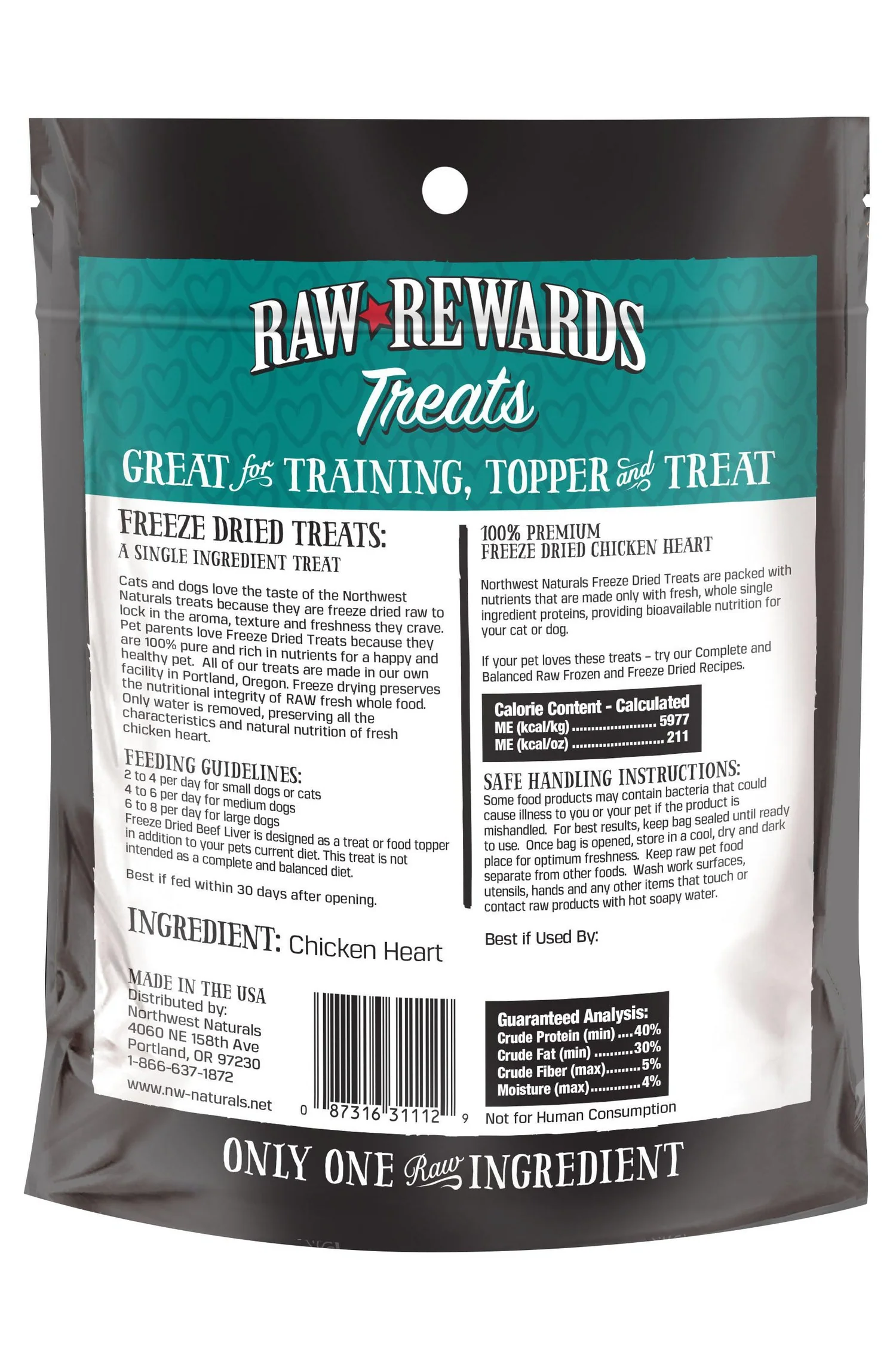 Northwest Naturals Chicken Hearts Freeze-Dried Treats for Pets - Image 2
