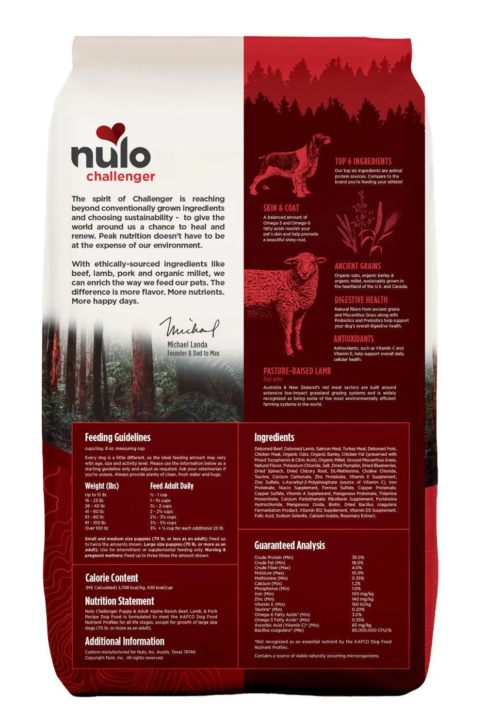 Nulo Challenger Alpine Ranch Puppy and Adult Dry Dog Food - Image 2
