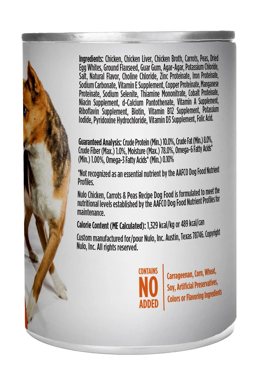 Nulo Freestyle Chicken, Carrots, and Peas Pate Wet Dog Food - Image 2