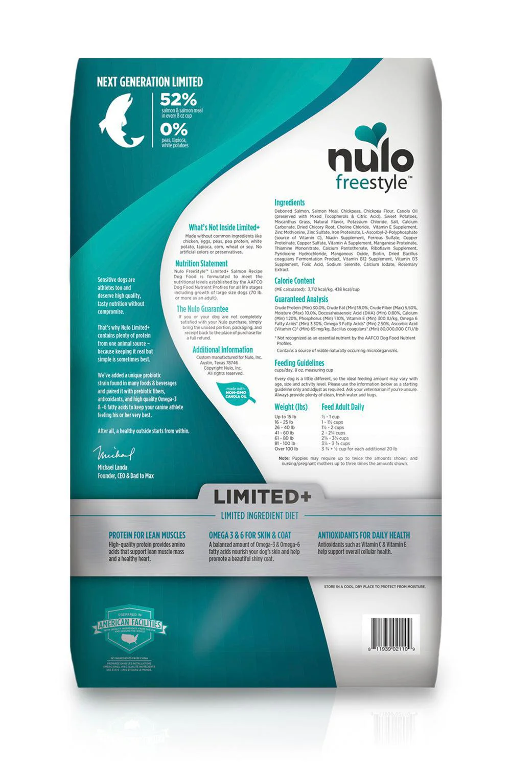 Nulo Freestyle Limited+ Salmon Puppy and Adult Dry Dog Food - Image 2