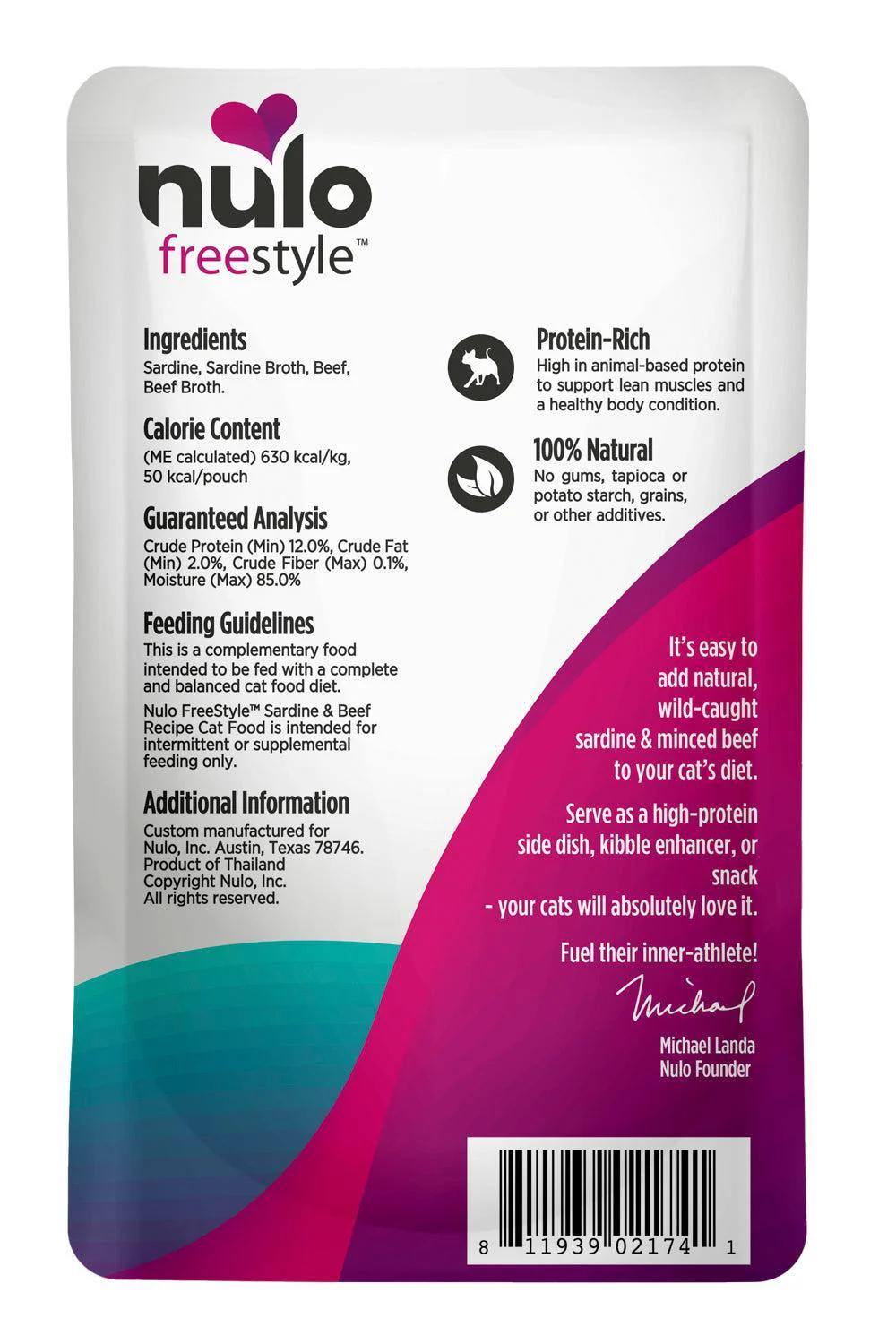 Nulo Freestyle Sardine and Beef Meaty Topper for Cats - Image 2