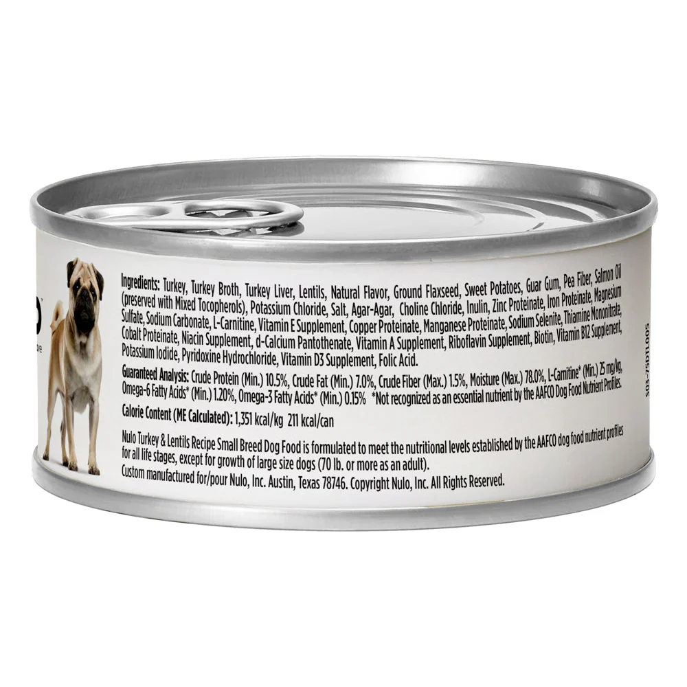 Nulo Freestyle Small Breed Turkey and Lentils Pate Wet Dog Food - Image 2