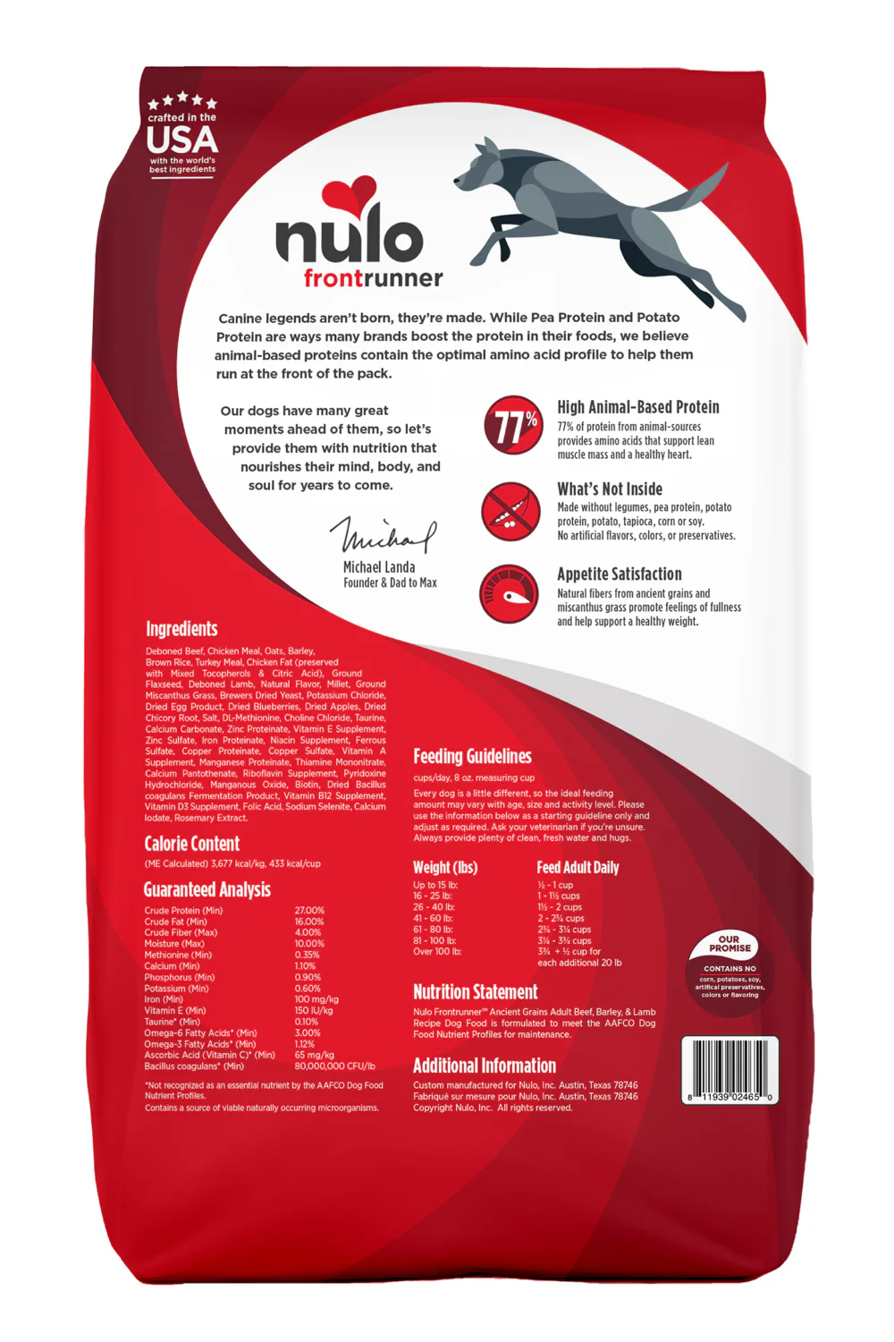 Nulo Frontrunner Beef, Barley, and Lamb Dry Dog Food - Image 2