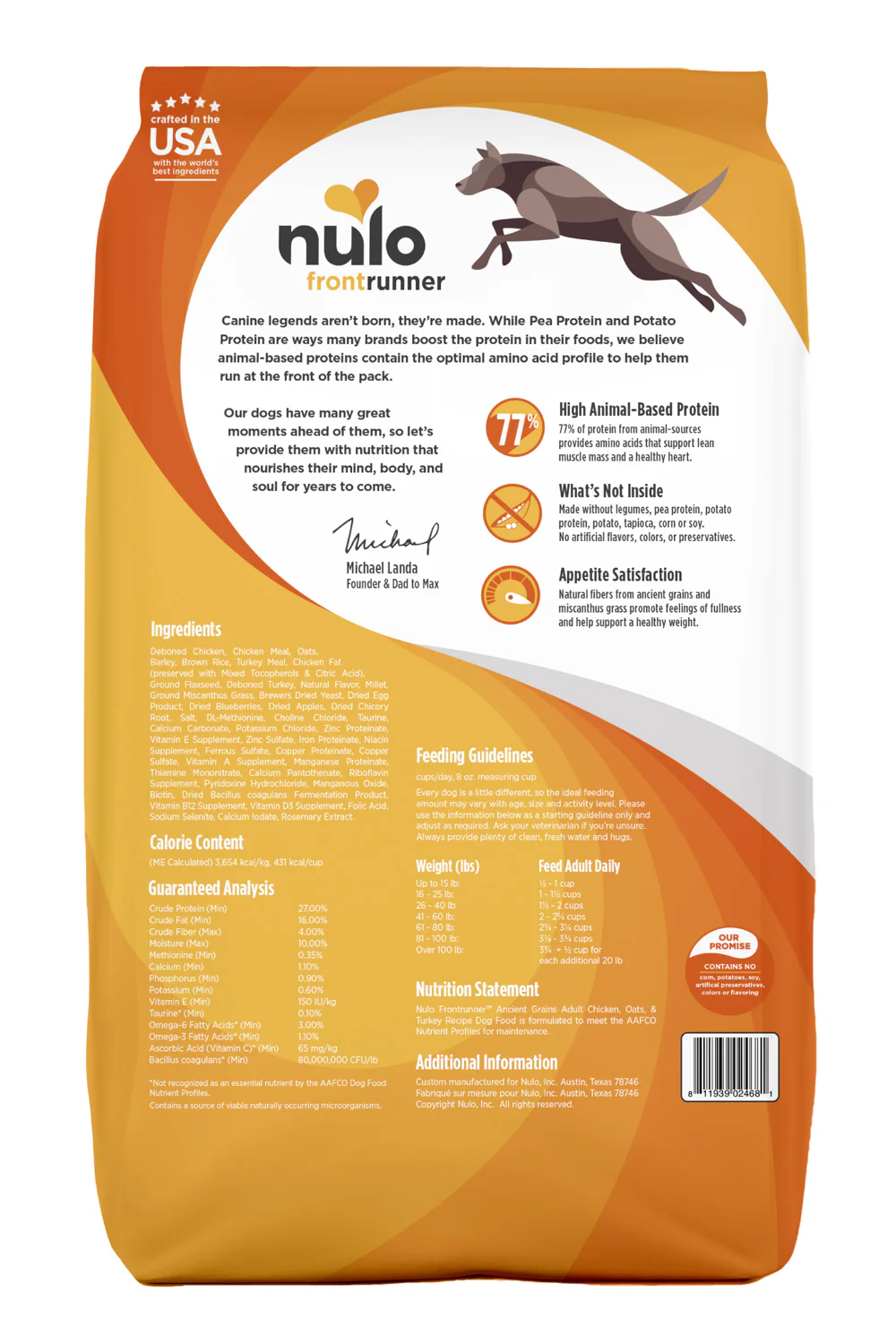 Nulo Frontrunner Chicken, Oats, and Turkey Dry Dog Food - Image 2