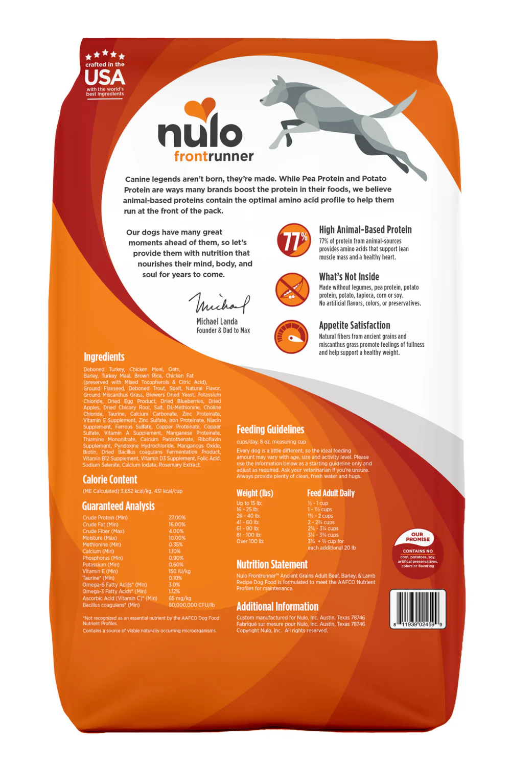 Nulo Frontrunner Turkey, Trout, and Spelt Dry Dog Food - Image 2