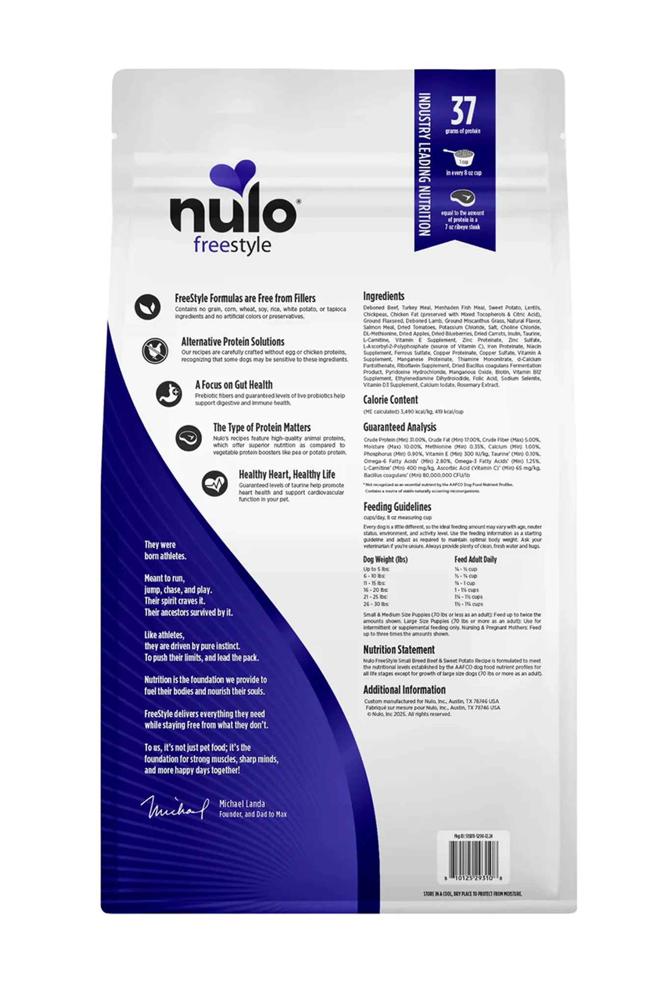Nulo Freestyle Small Breed Beef and Sweet Potato Dry Dog Food - Image 2